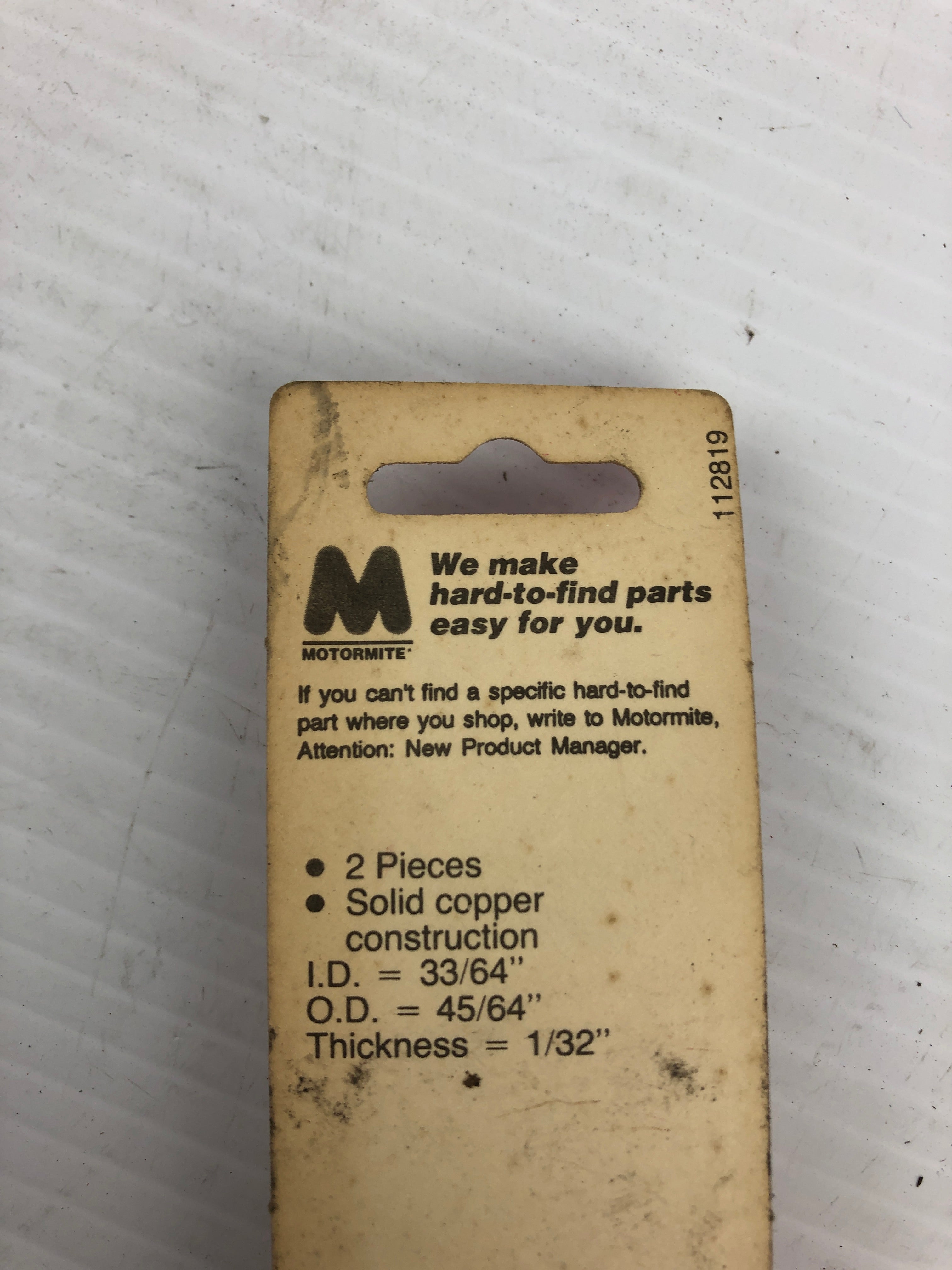 HELP! 66265 Brake Hose Bolt Washers