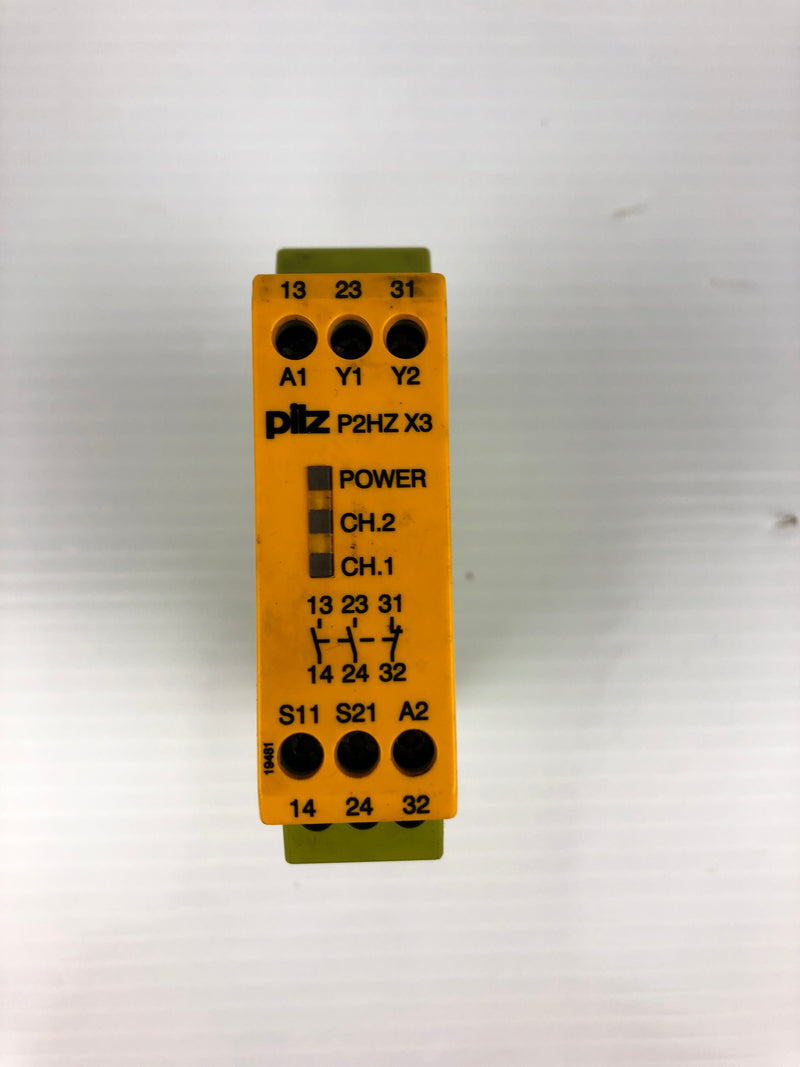 Pilz P2HZ X3 Safety Relay 24VDC 2n/o 1n/c 2,5W