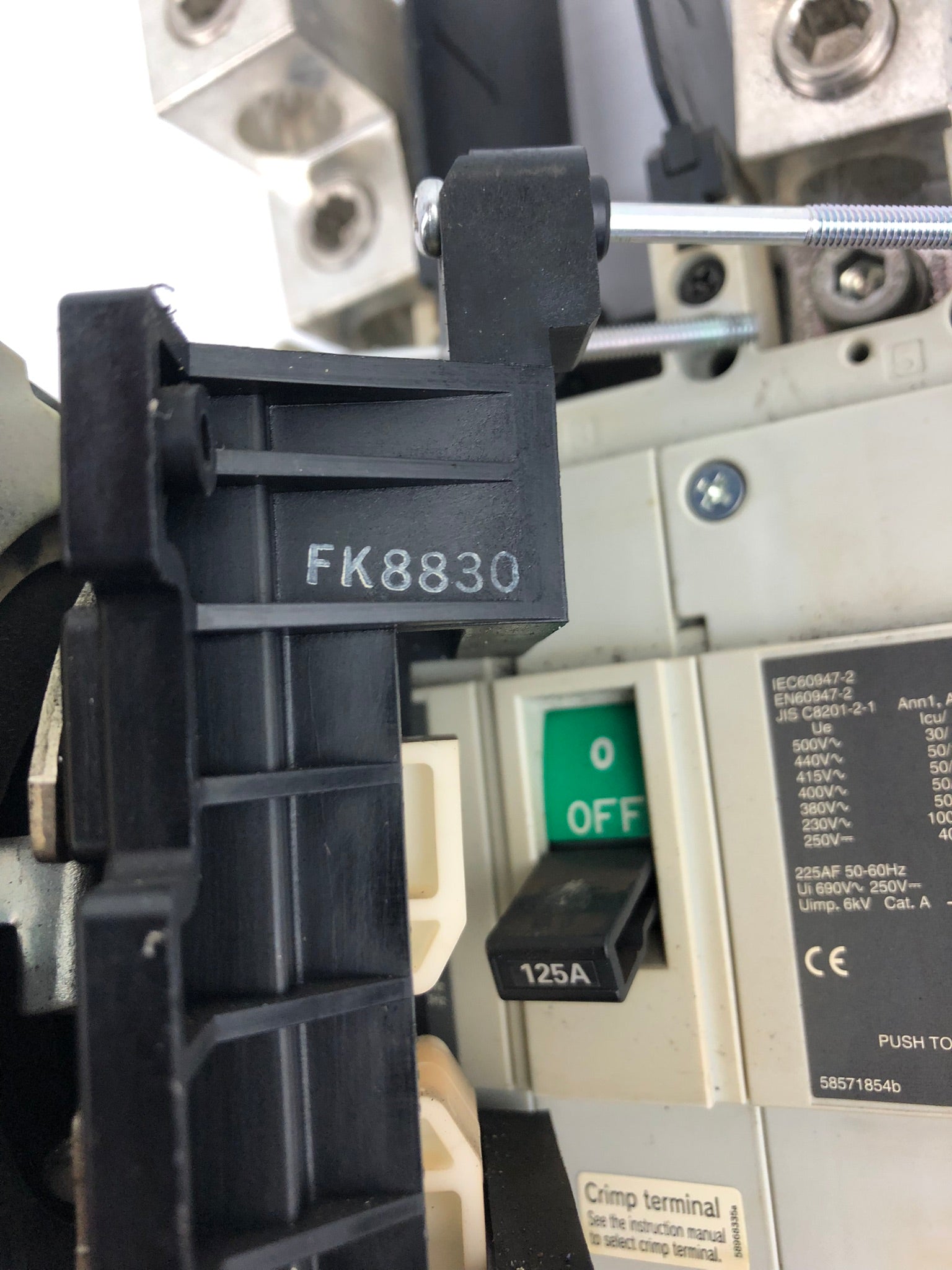 Fuji Electric SA202RCUL 125 Circuit Breaker 125A with Handle 40CE FK8830