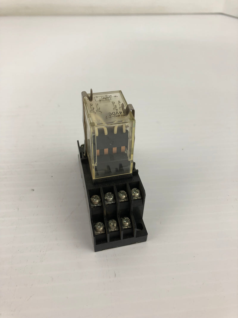 Omron MY4N-D2 Relay 24VDC and Base 05X5YF