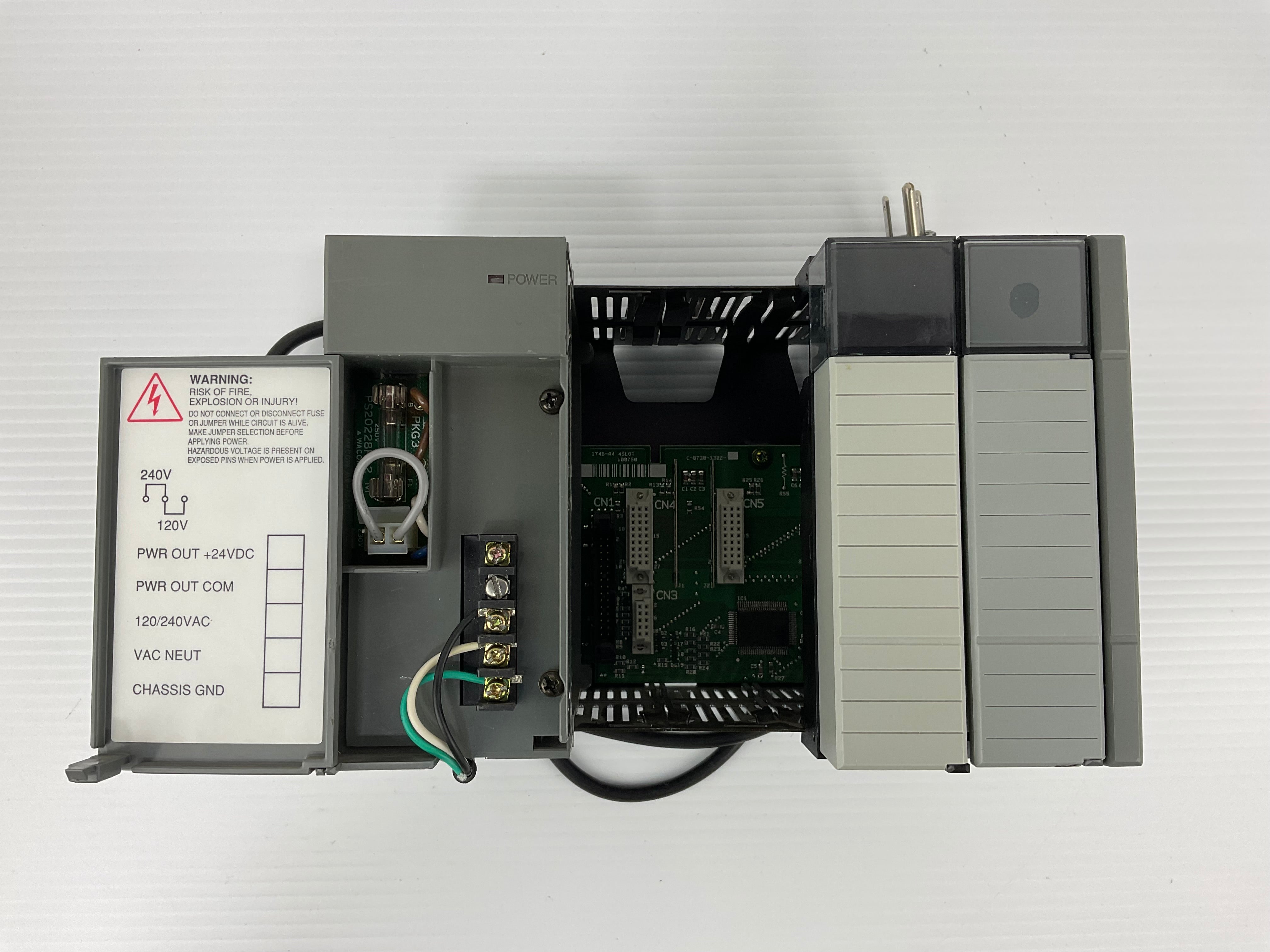 Allen Bradley SLC 500 1746-A4 Slot Rack 1746-P1 Power Supply