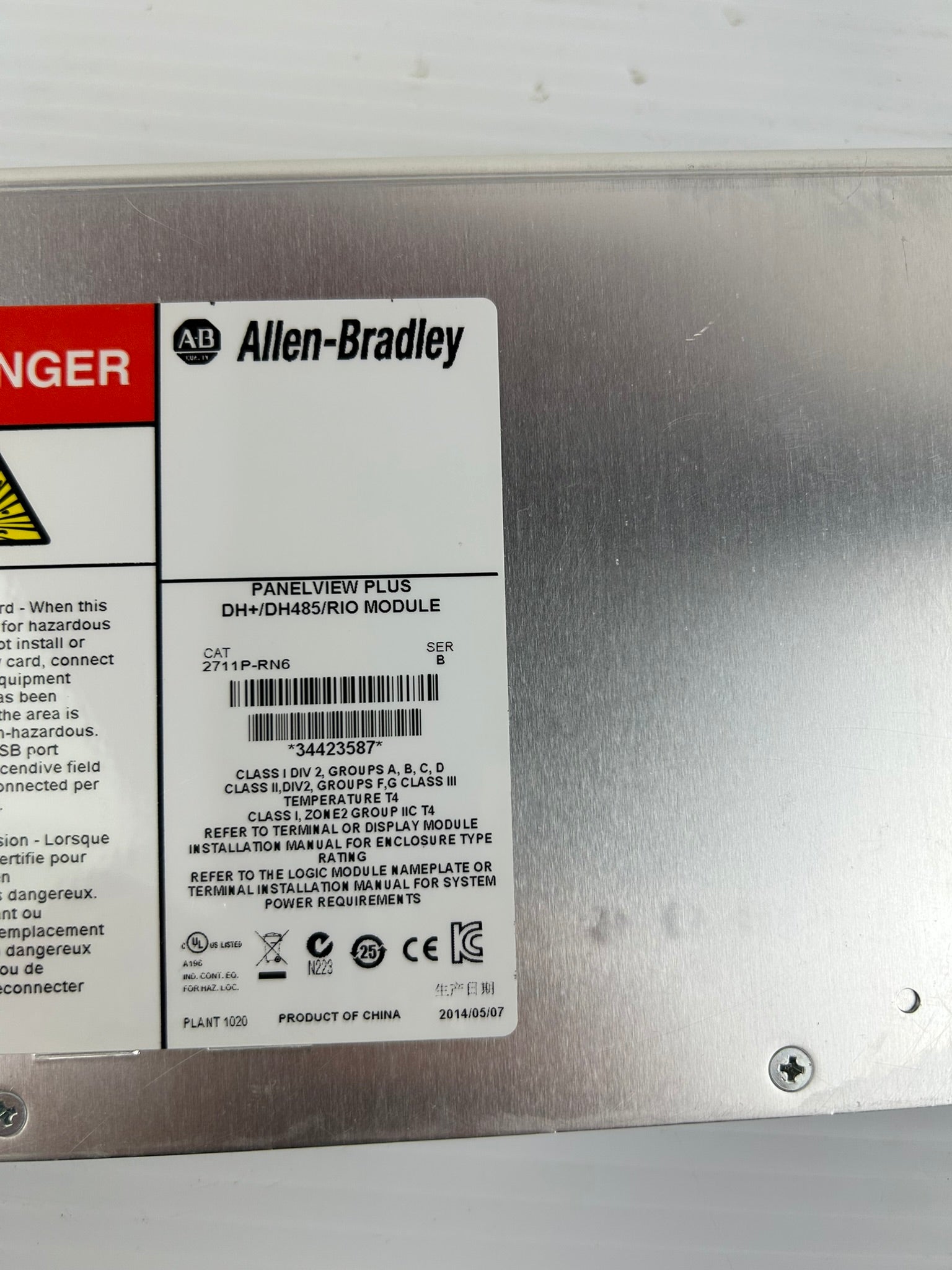 Allen Bradley 2711P-RN6 PanelView Plus DH+/RIO/DH485 Communication Module Ser B