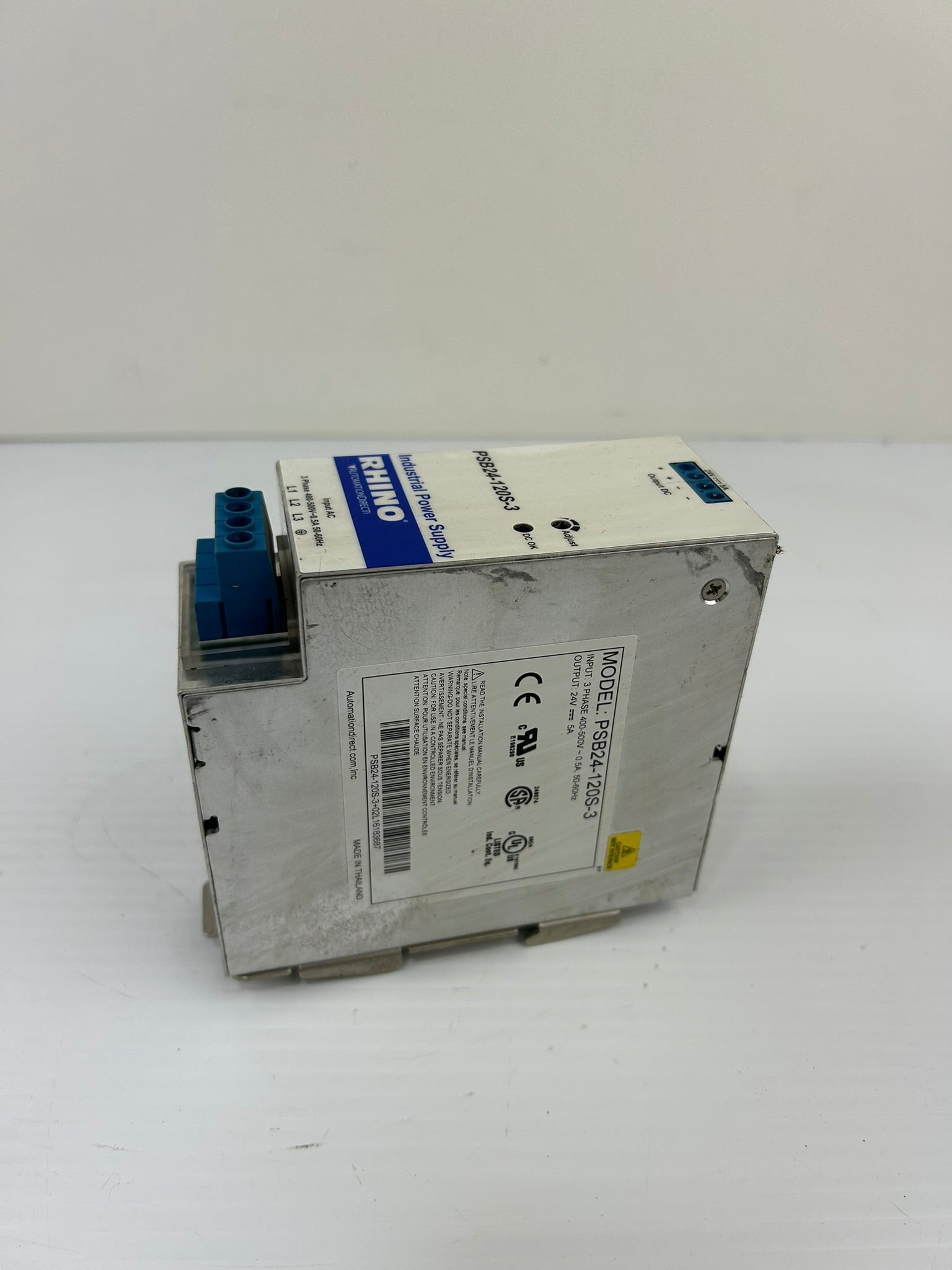 Rhino PSB24-120S-3 Industrial Power Supply 3 Phase 400-500V~0.5A 50/60Hz