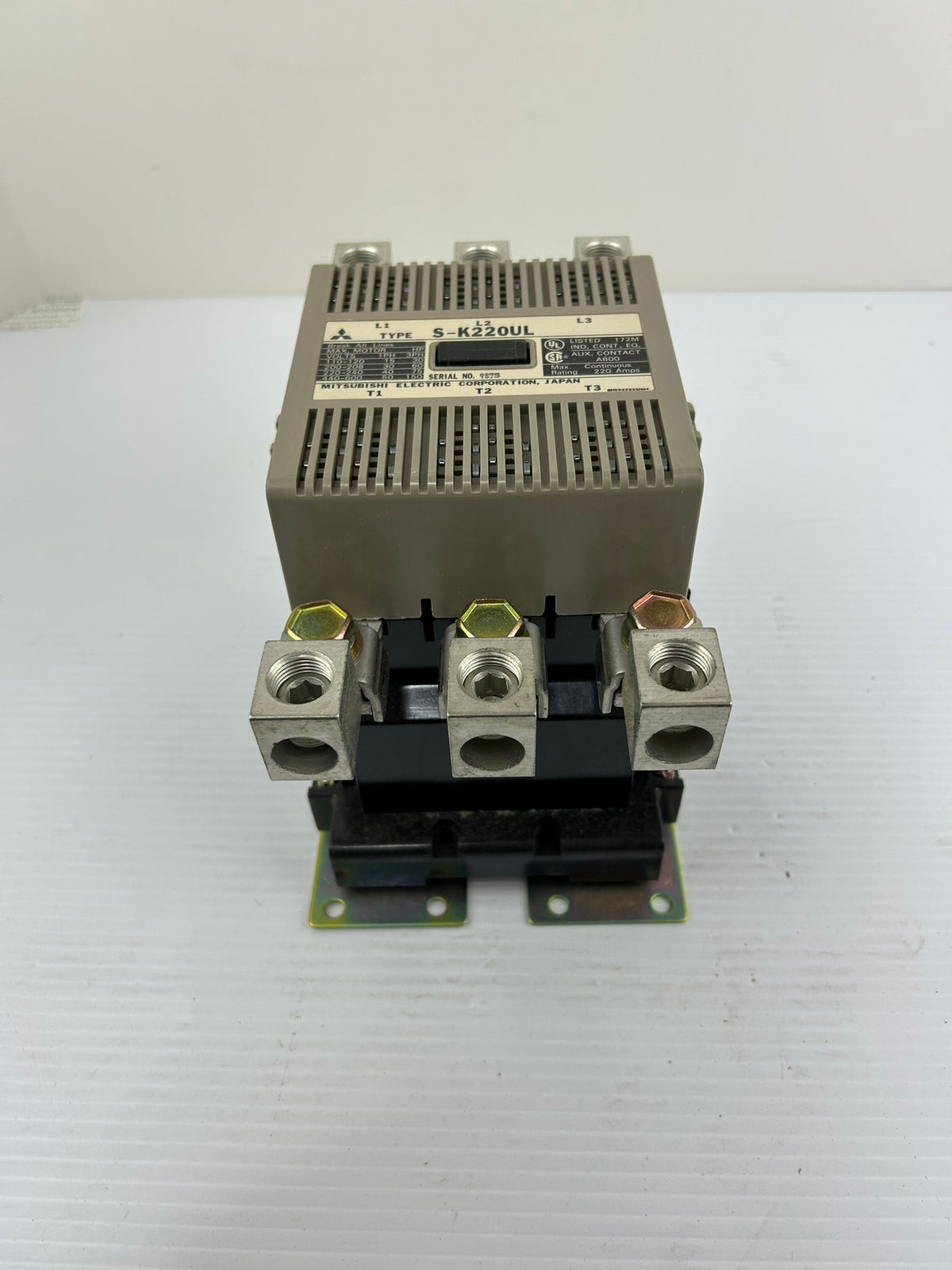 Mitsubishi S-K220UL Magnetic Contactor 220A 3 Phase Motor Starter