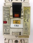 Mitsubishi NF100-HRU Circuit Breaker NF100-HRU2005 2 Pole 5 Amp