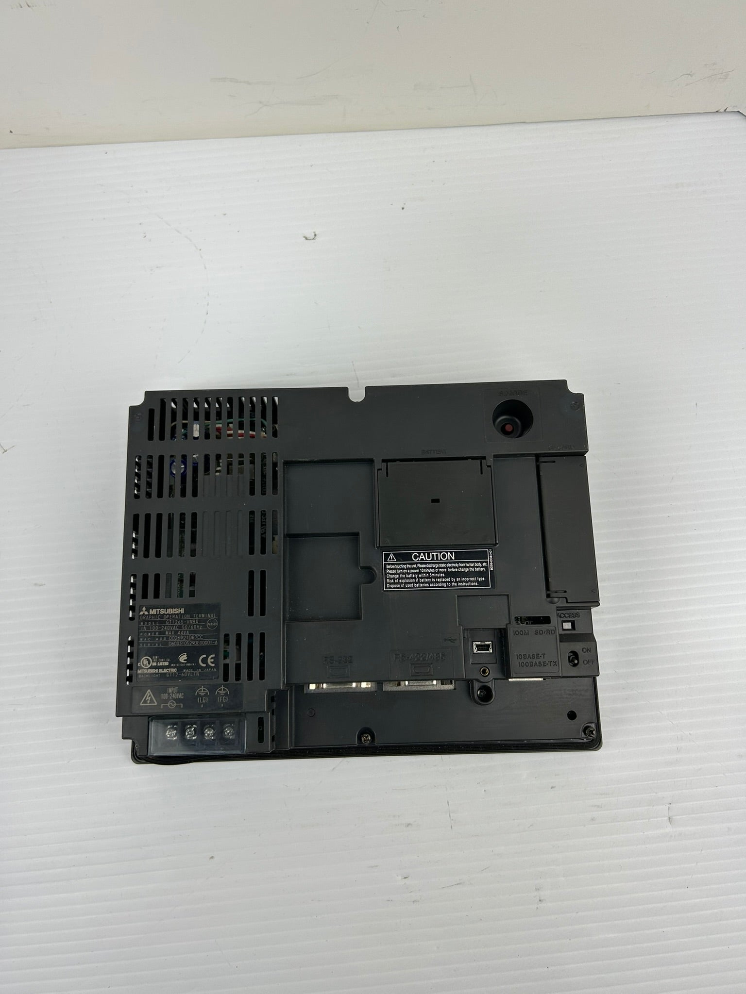 Mitsubishi GT1265-VNBA Graphic Operation Terminal GOT1000 100-240VAC 50/60Hz