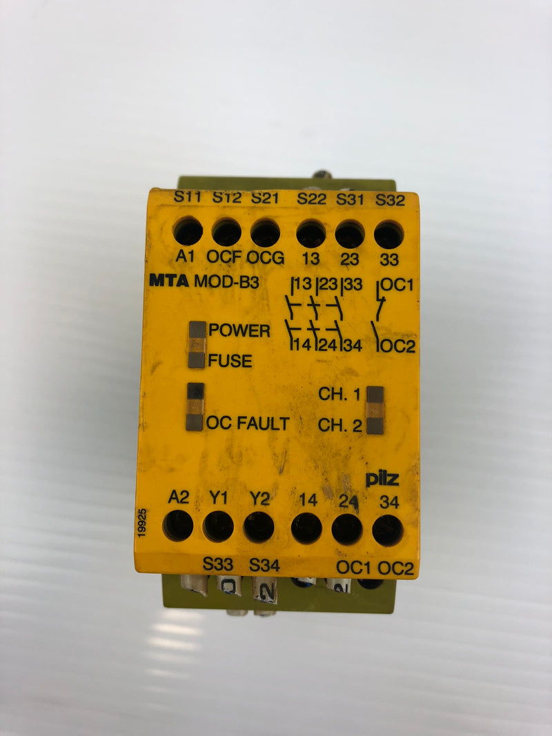 Pilz MTA MOD-B3 Safety Relay ID 774570101590 24VDC