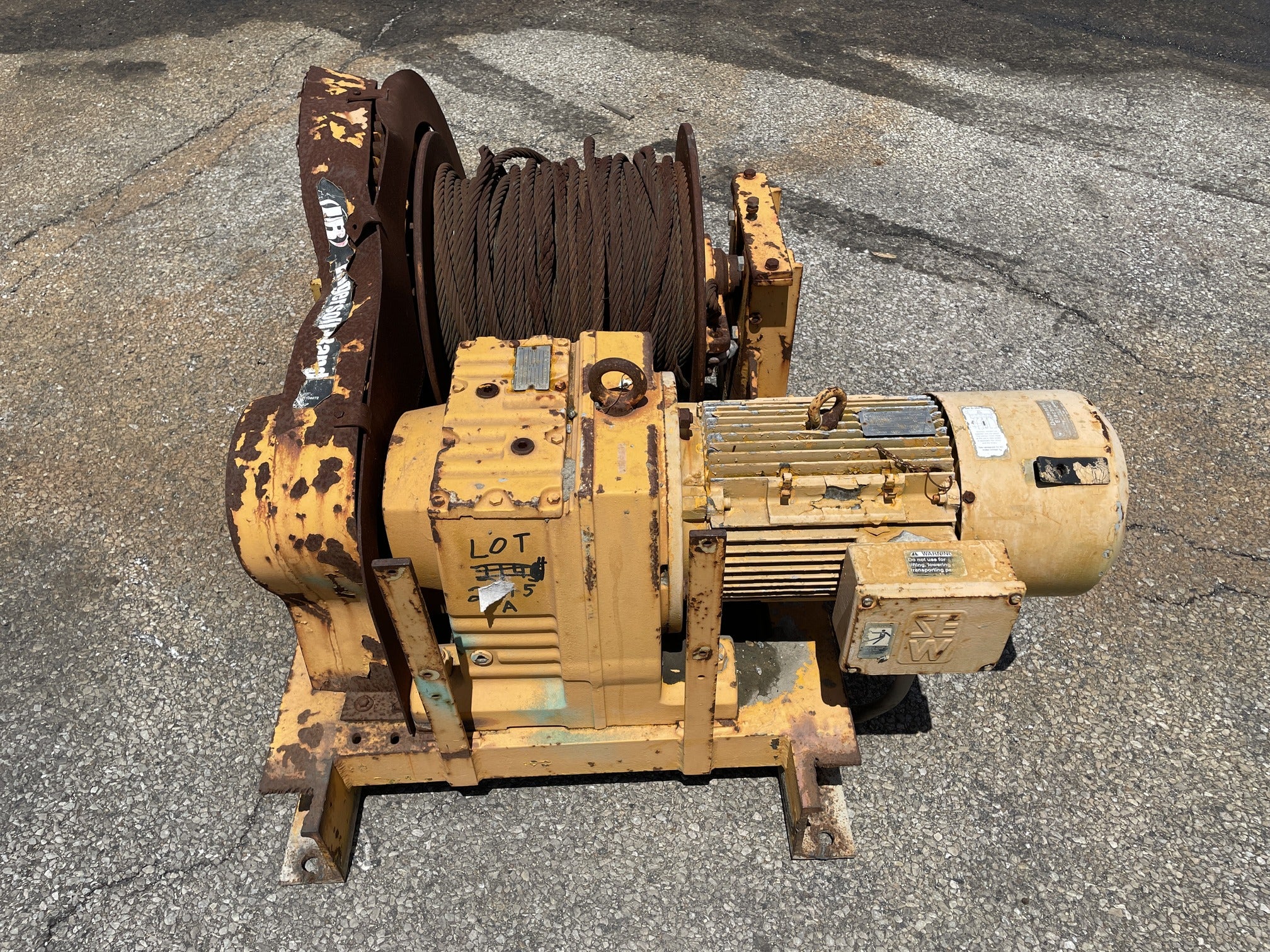 Ingersoll Rand Electric Winch 10,000 lbs. Capacity 3PH 10000B40-4-16-10-M4P4-20
