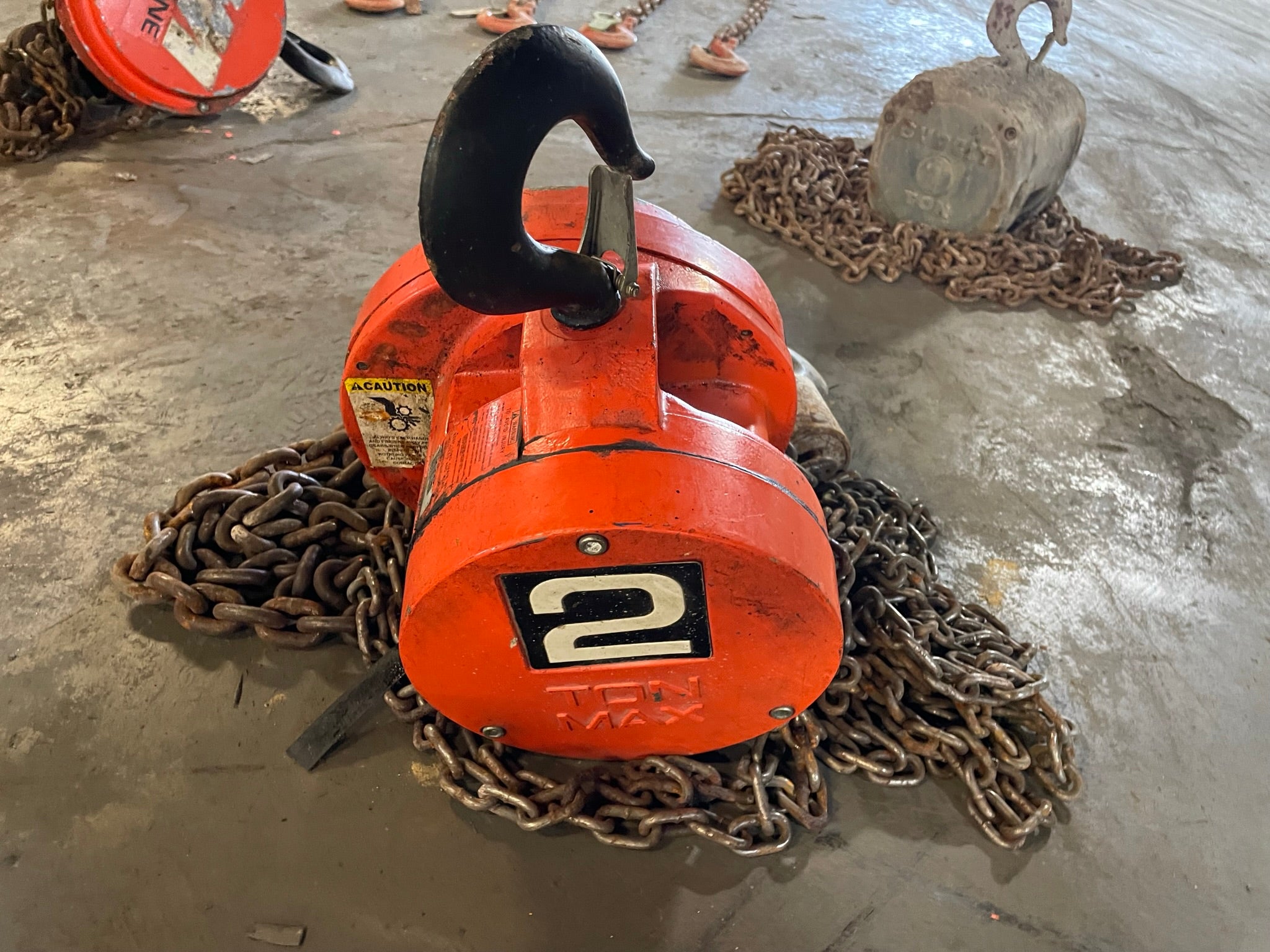 CM Cyclone 2 Ton Manual Chain Fall Hoist with Load Limiter S5830TB