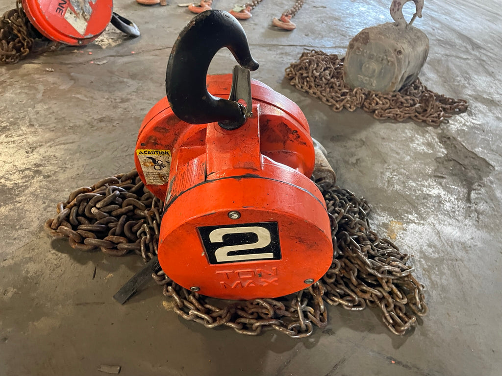 CM Cyclone 2 Ton Manual Chain Fall Hoist with Load Limiter S5830TB ...