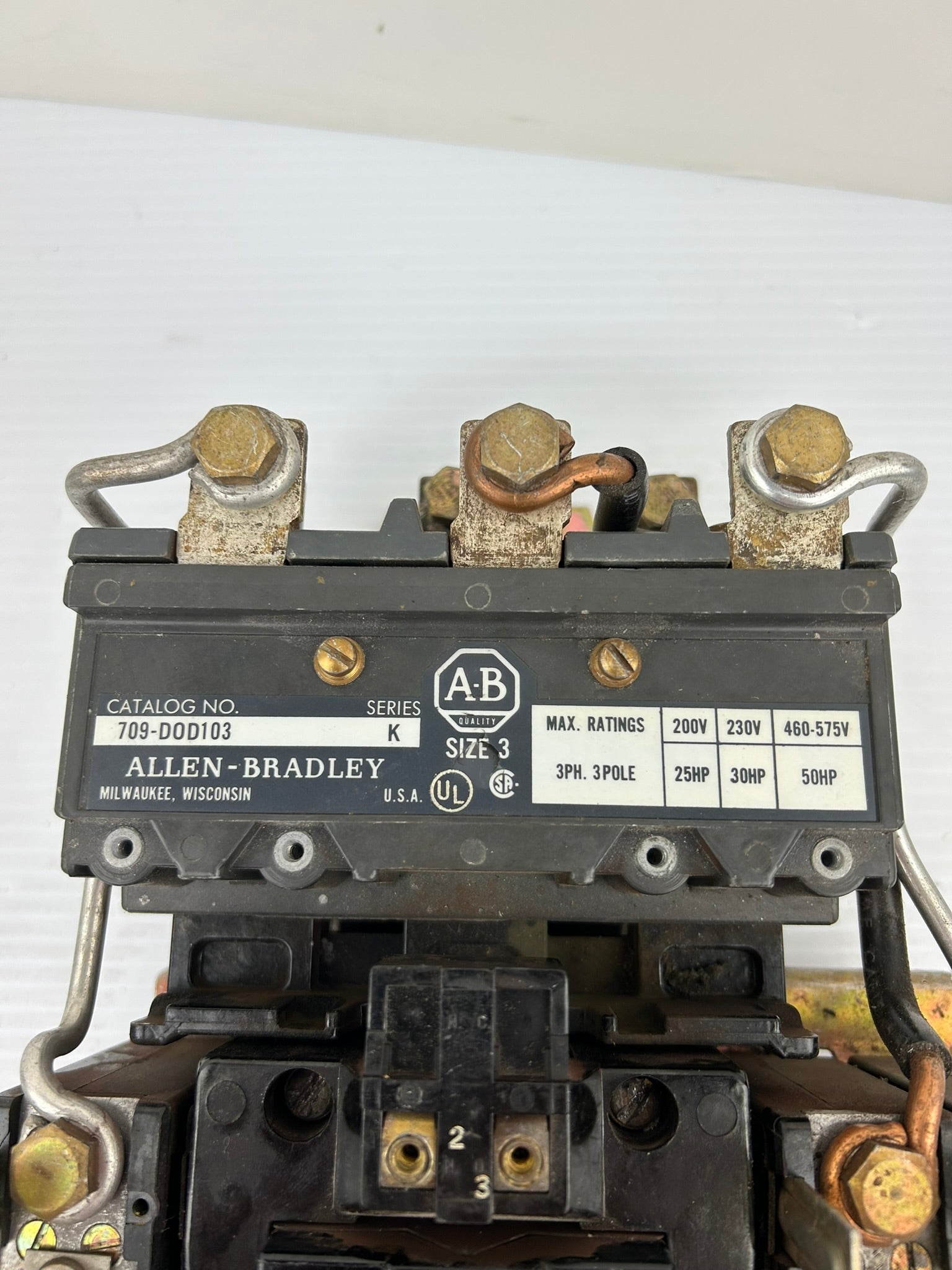 Allen-Bradley 709-D0D103 Motor Starter Contactor Series K Size 3
