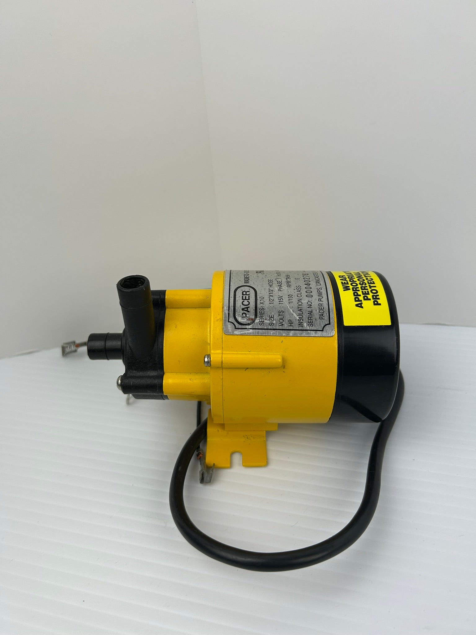 Pacer X10 Magnetic Coupled Pump 1/150HP 3450RPM 1PH 115V 0.22A 1/2" x 1/2" Hose