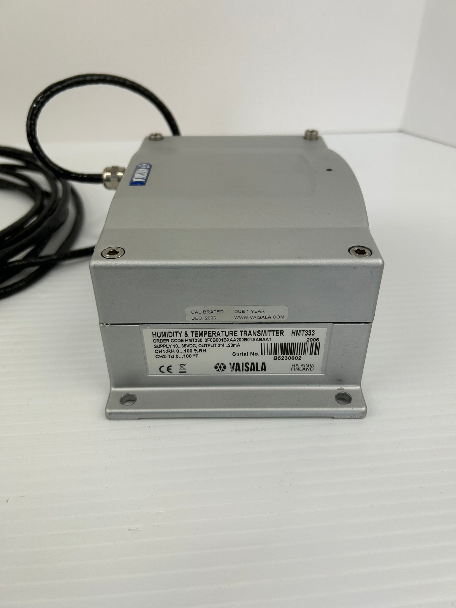 Vaisala HMT333 Humidity and Temperature Transmitter 3F0B001BXAA200B01AABAA1