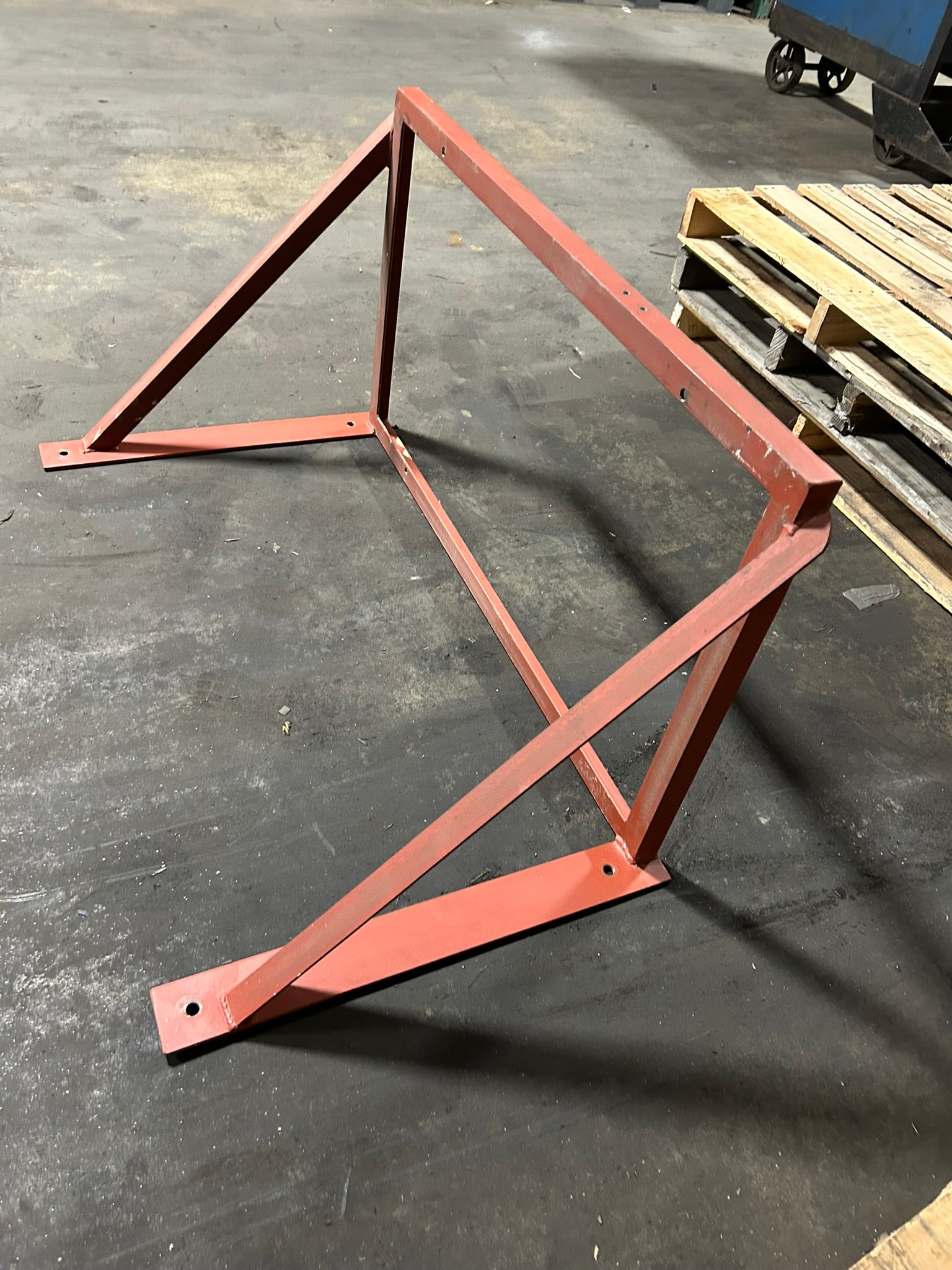 Red Forklift Battery Charger Mount Frame Holder - No Hardware