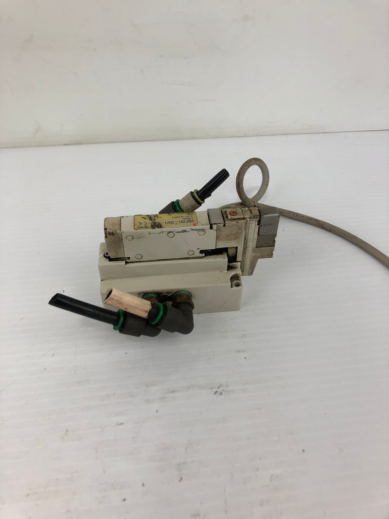 SMC VQ2101-5W1-X Manifold with Solenoid Valve