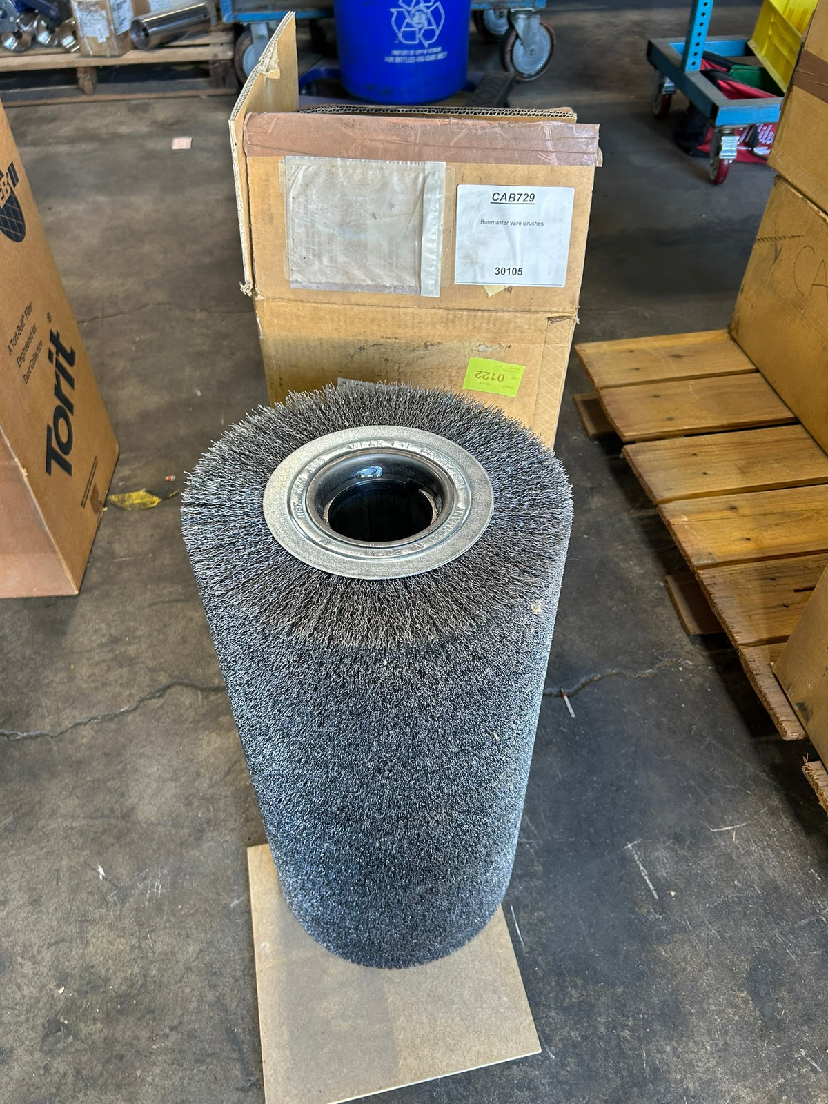 Kent 387.29K.60 12" Deburring Roller Wide Face Wire Brush 12"x3.25" .020" CAB729