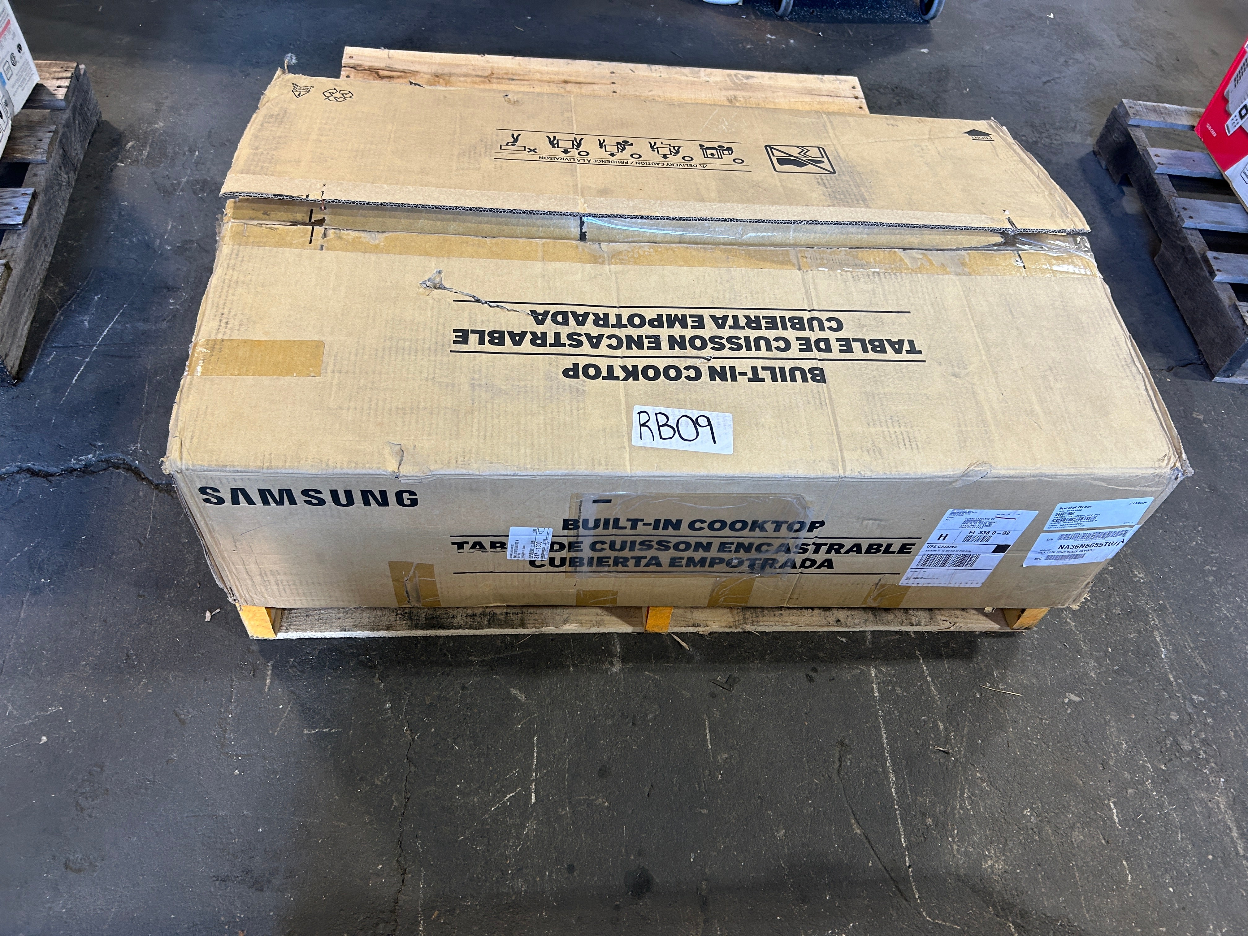Samsung Built-In Cooktop 5 Burner 36" Gas Stove Top Black Stainless NA36N6555TG