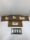 Leviton 100-84412-40 Steel 4 Gang Wall Plate - Lot of 4