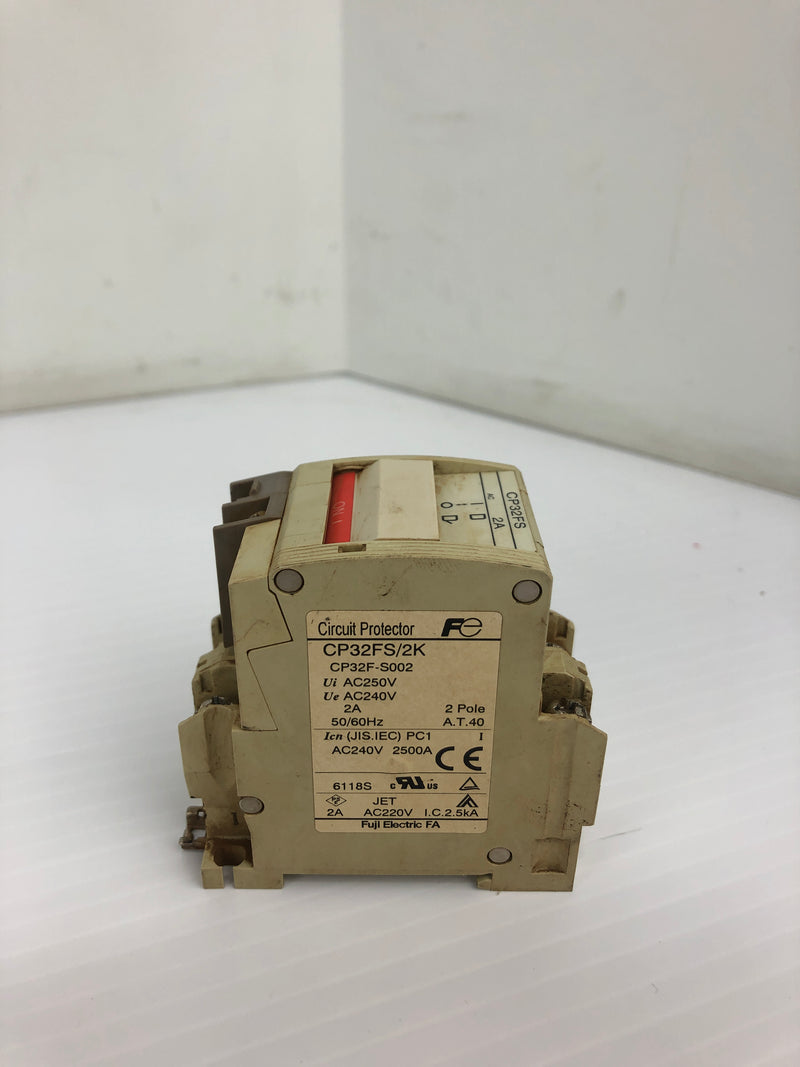 Fuji Electric CP32FS Circuit Breaker Protector CP32FS/2K 50/60Hz 2A 2P