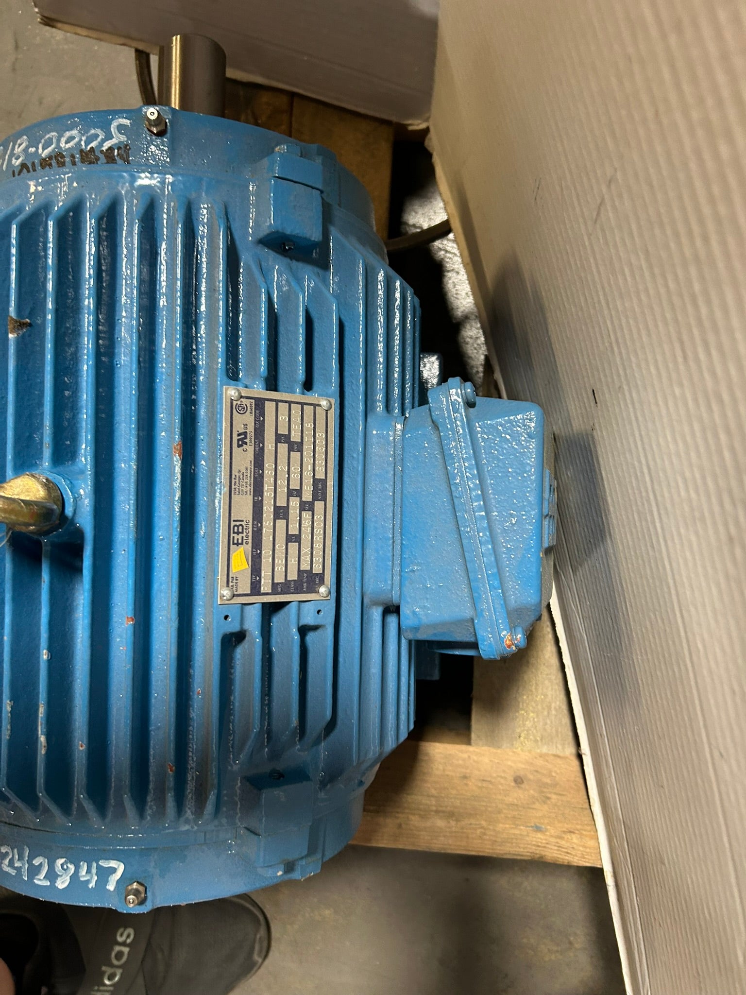 EBI Electric RTT AC Electric Motor 10 HP 1780 RPM 215T Frame 3 PH 60 Hz
