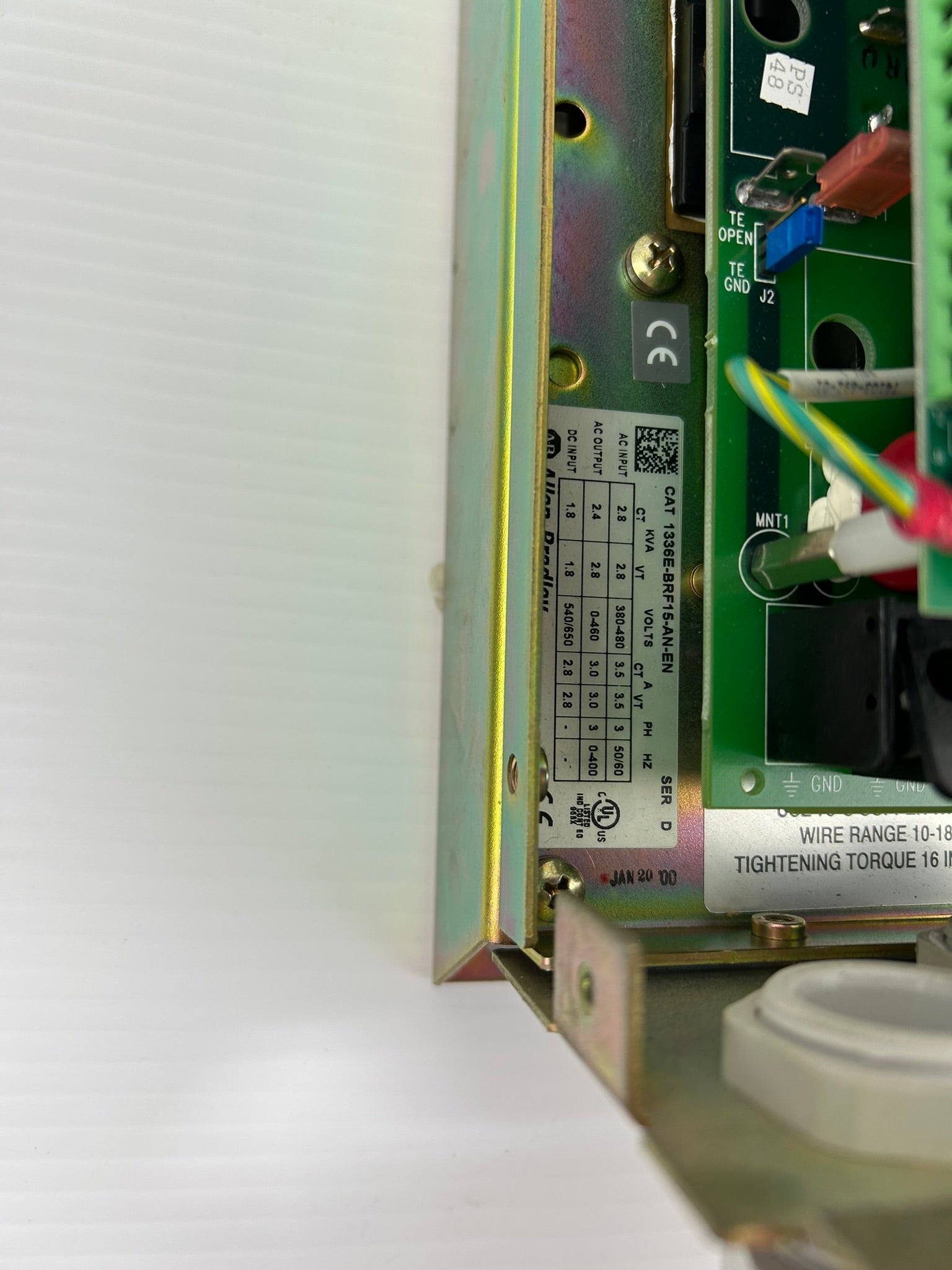 Allen-Bradley 1336E-BRF15-AN-EN Drive Series D 2.4/2.8kVA 3PH 0-460V