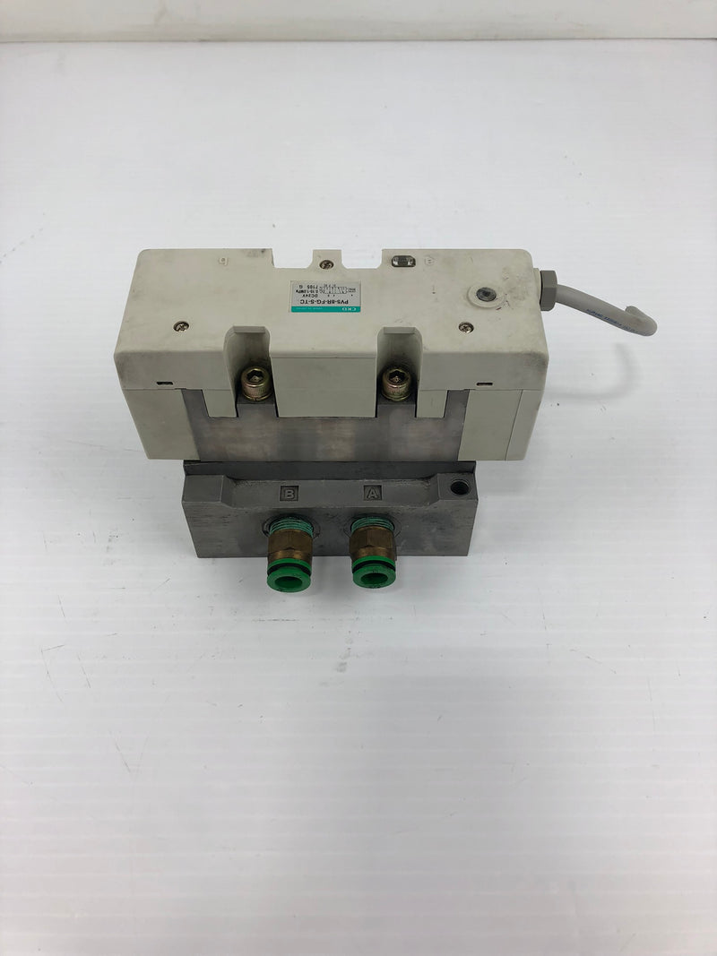 CKD PV5-8R-FG-S-TC Solenoid Valve with Block