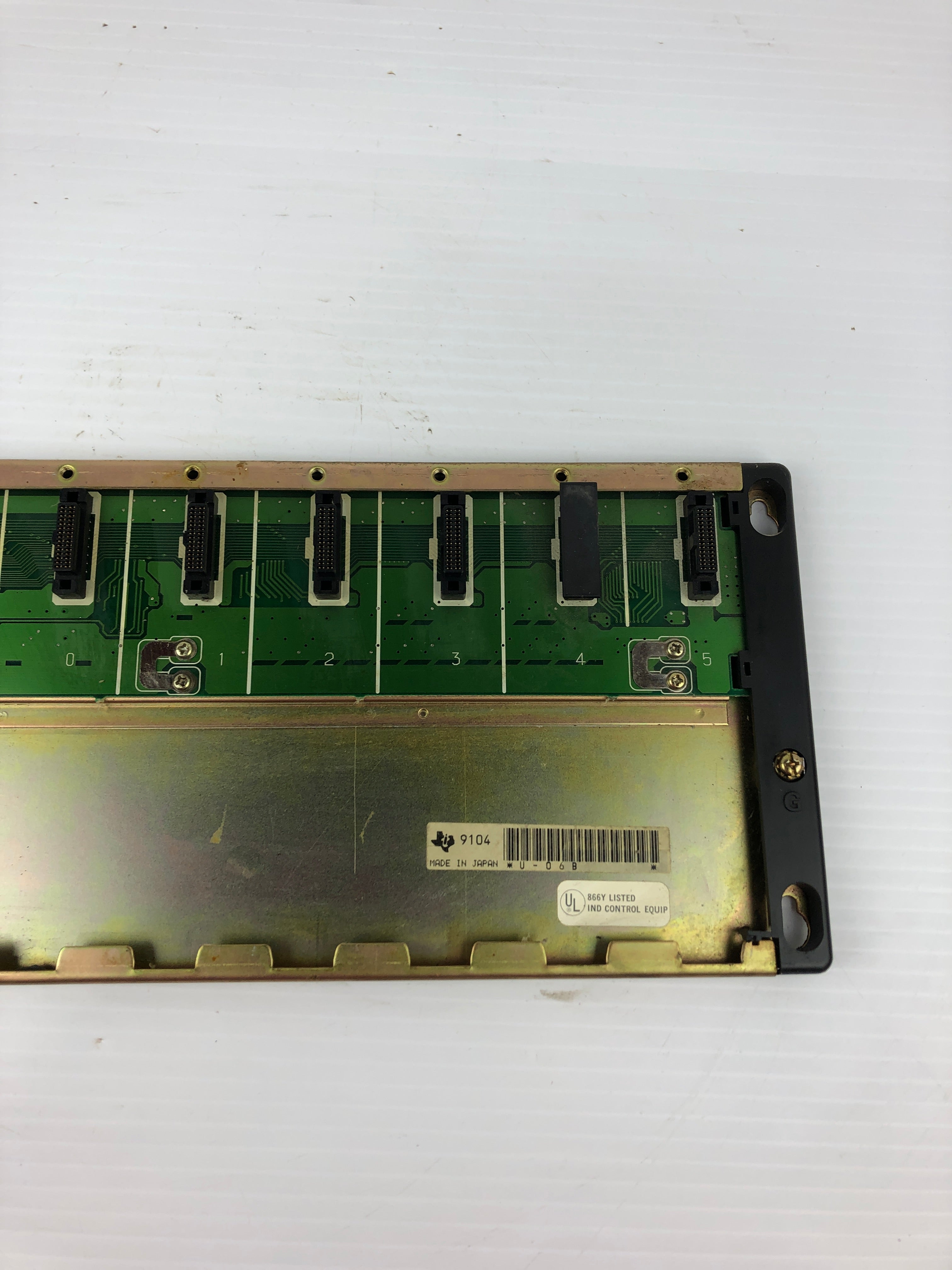 Texas Instrument 9104 7-Slot PLC Circuit Board Rack U-06B