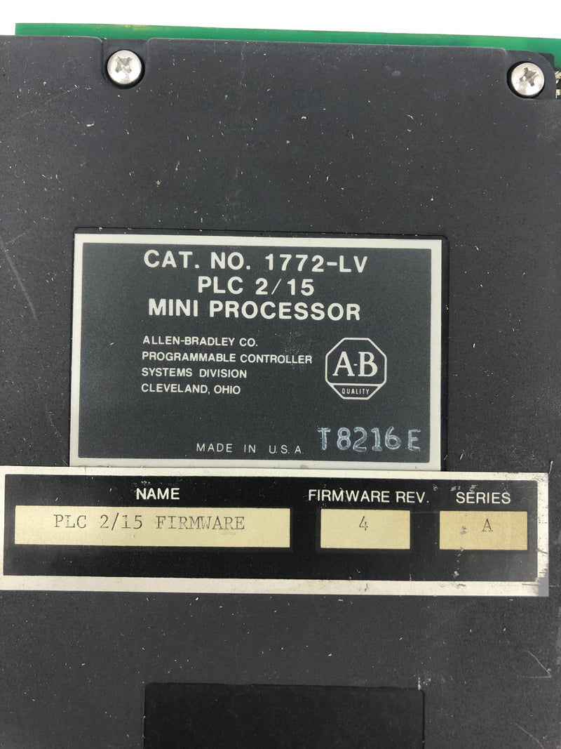 Allen-Bradley 1772-LV Mini Processor Micro Controller PLC 2/15 with Key Series A