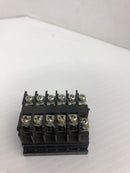 Yoshida Electric UK15 Terminal Block 600V 15A 6P - Missing Cover