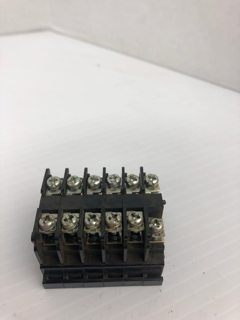 Yoshida Electric UK15 Terminal Block 600V 15A 6P - Missing Cover