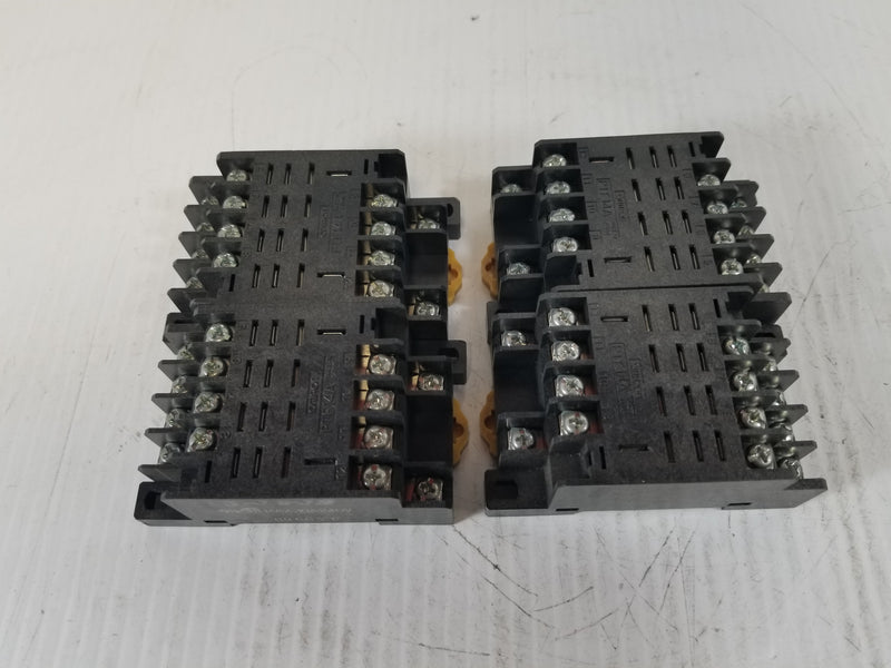 Omron PTF14A Relay Socket Base (Lot of 4)