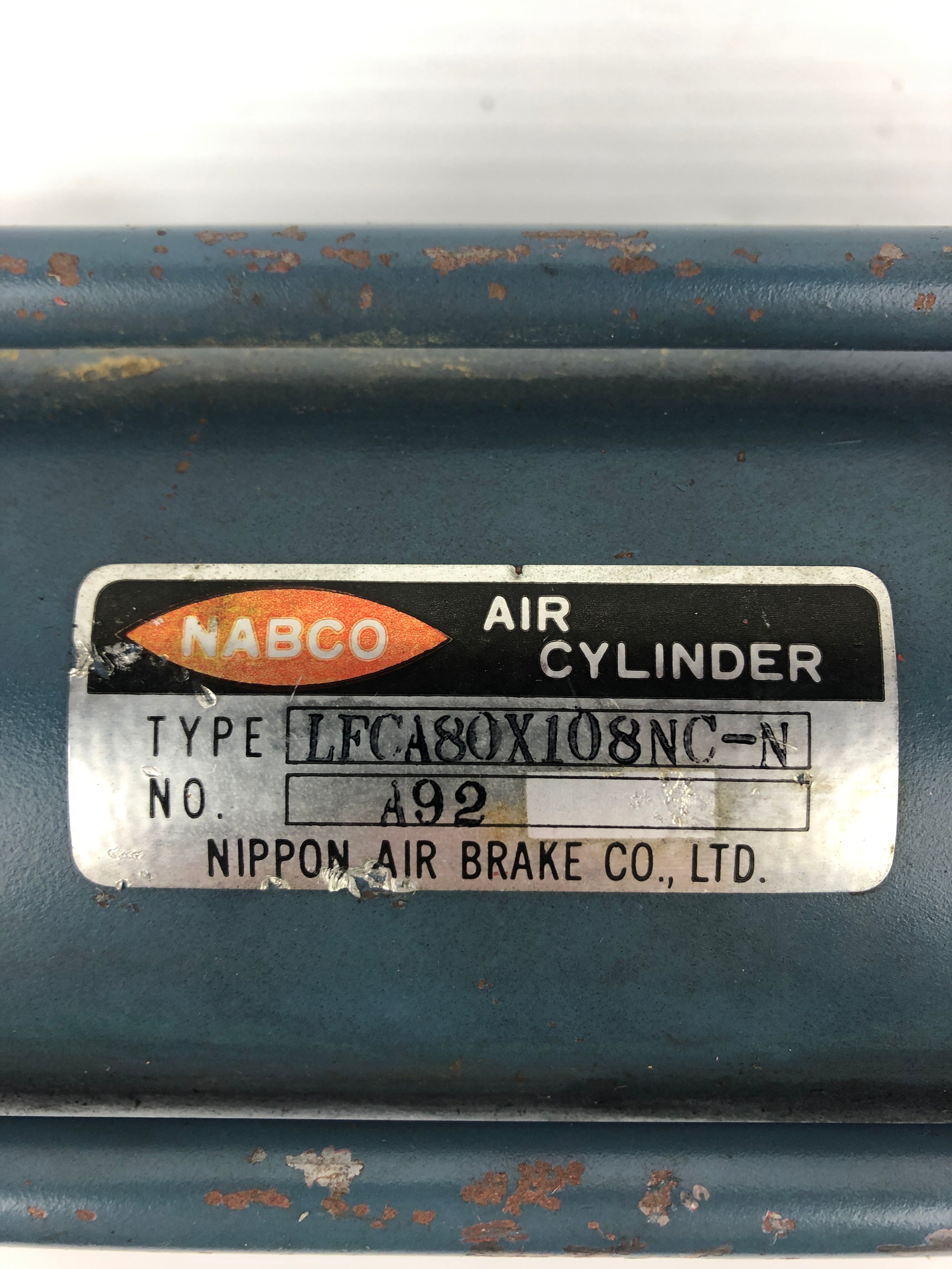 Nabco LFCA80X108NC-N Air Cylinder with Fittings A92 Nippon Air Brake Co.