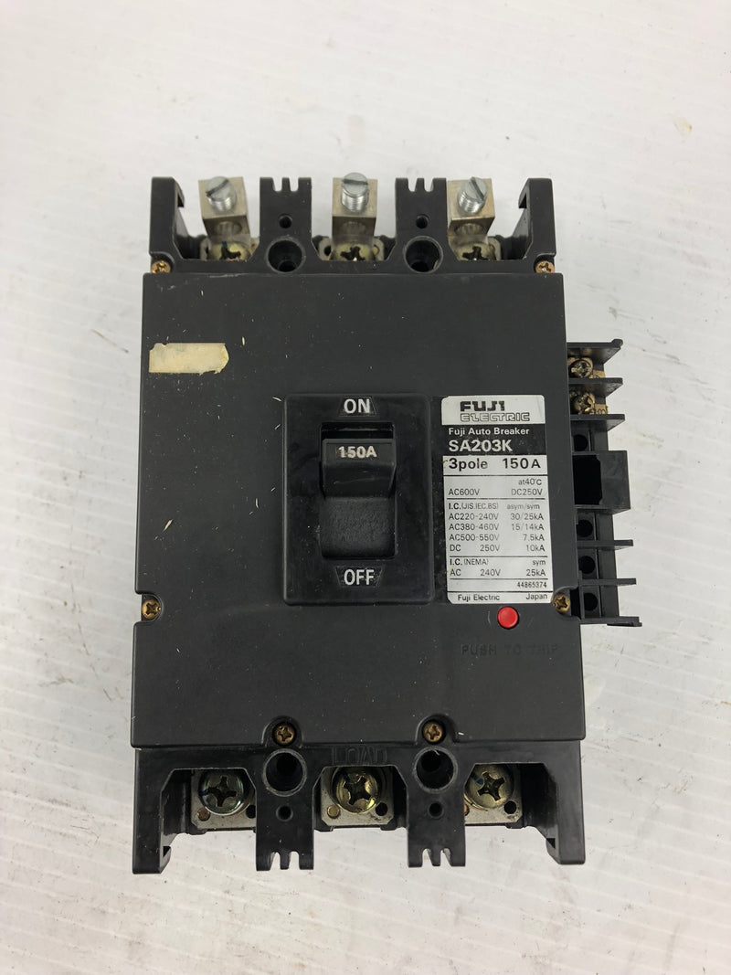 Fuji Electric SA203K Circuit Breaker 150A 3 Pole