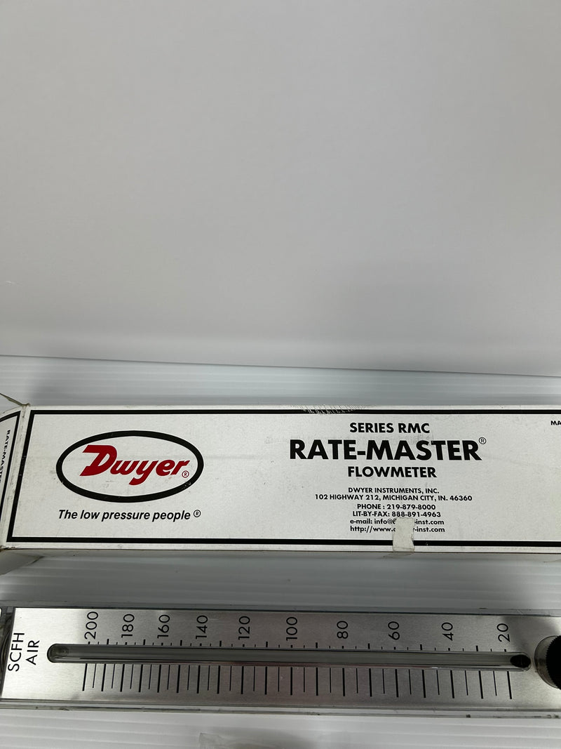 Dwyer RCM-106-SSV Rate-Master Flowmeter 0-200 SCFH Air