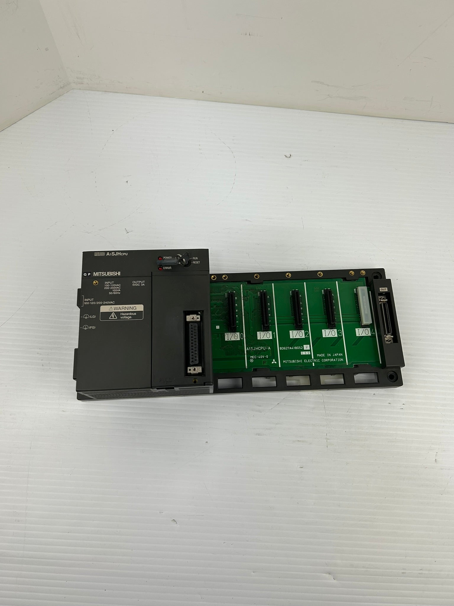 Mitsubishi A1SJHCPU Power Supply Max 8K Step A1SJHCPU-A PLC Rack MEC-40V-0