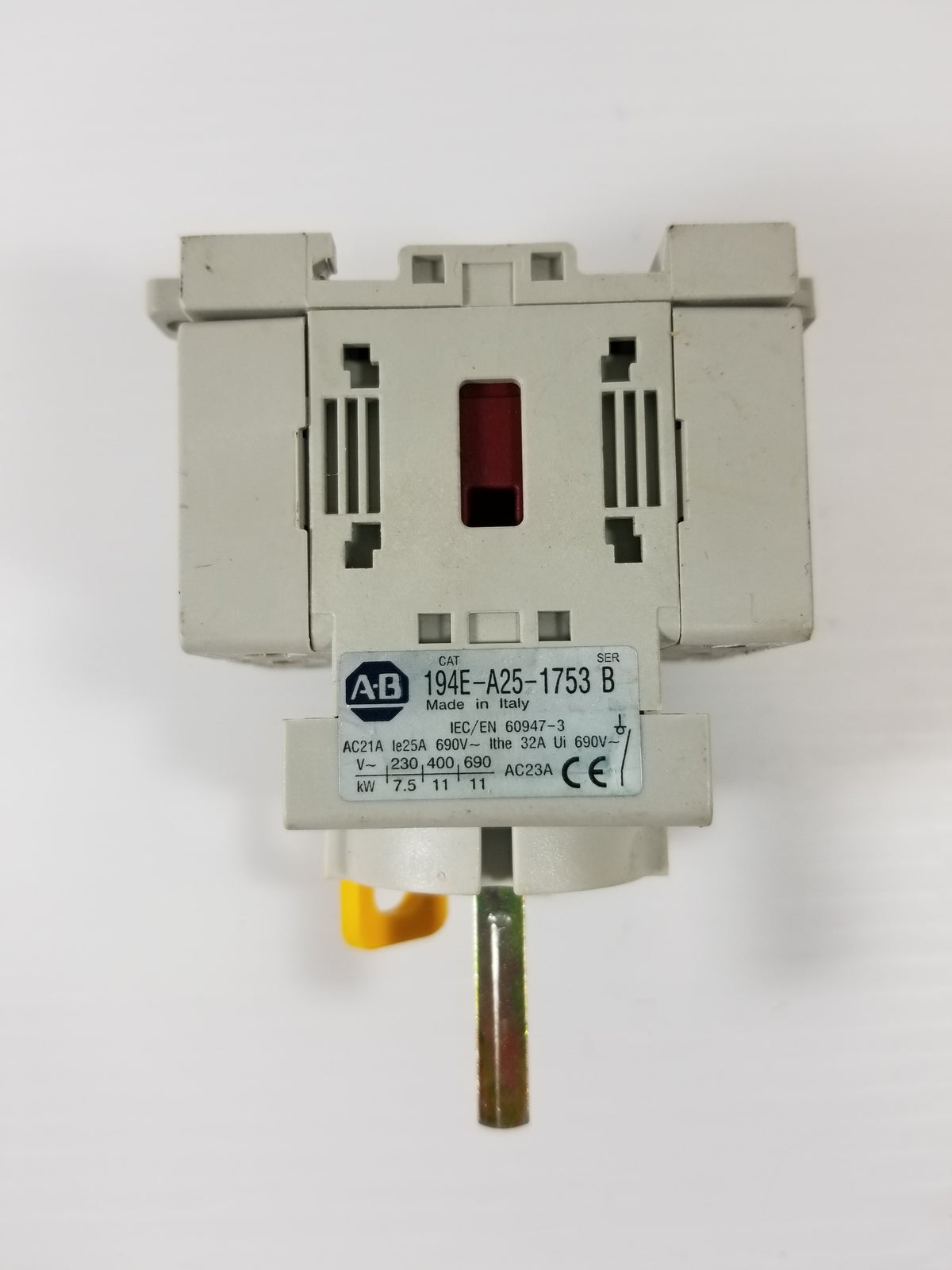 Allen-Bradley 194E-A25-1753 Disconnect Switch w/Aux Contact 194E-A-P11 Series B
