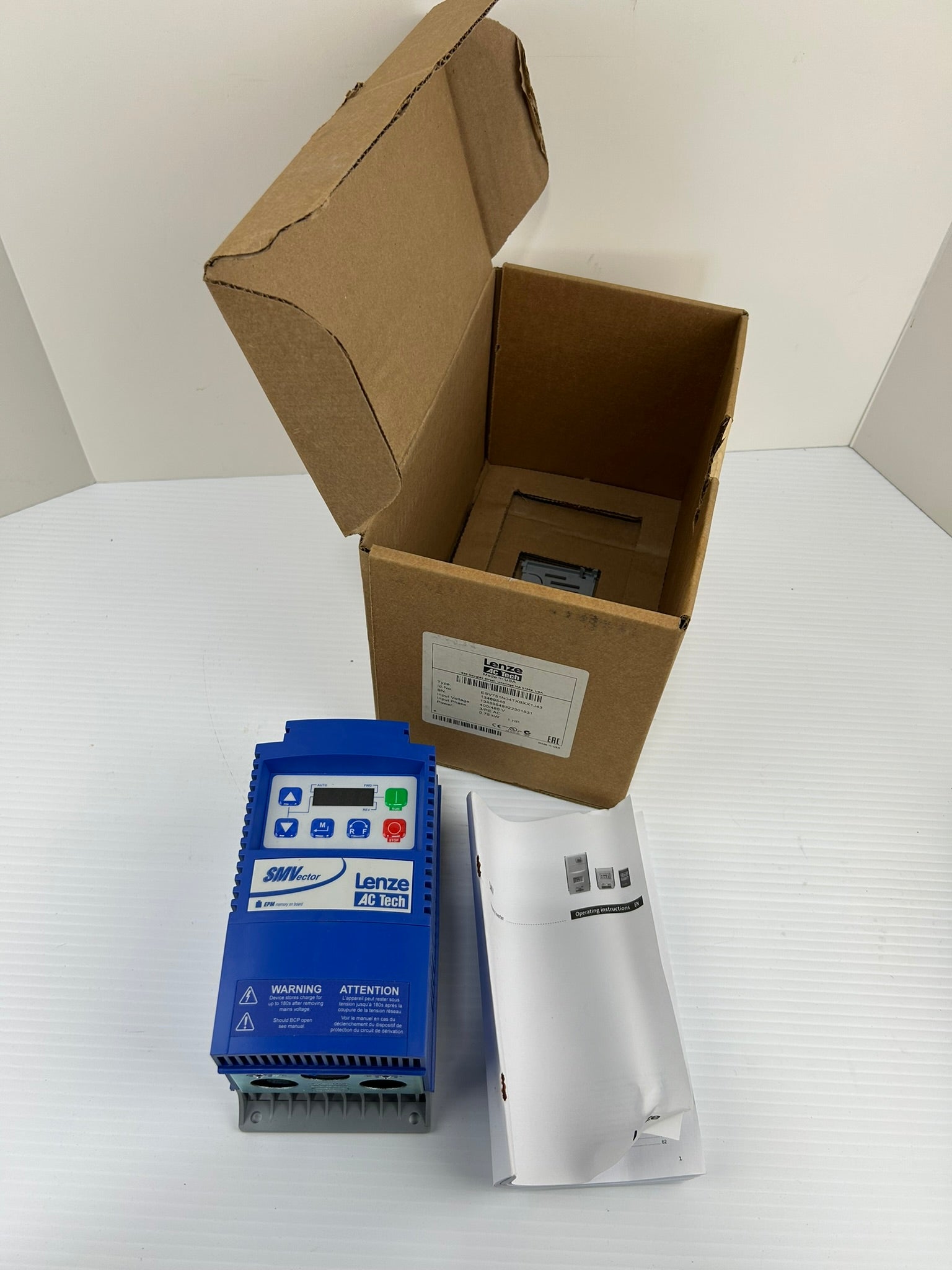 Lenze AC Tech SMVector ESV751N04TXB 1HP 400/480V 3PH VFD AC Drive - USA Shipping
