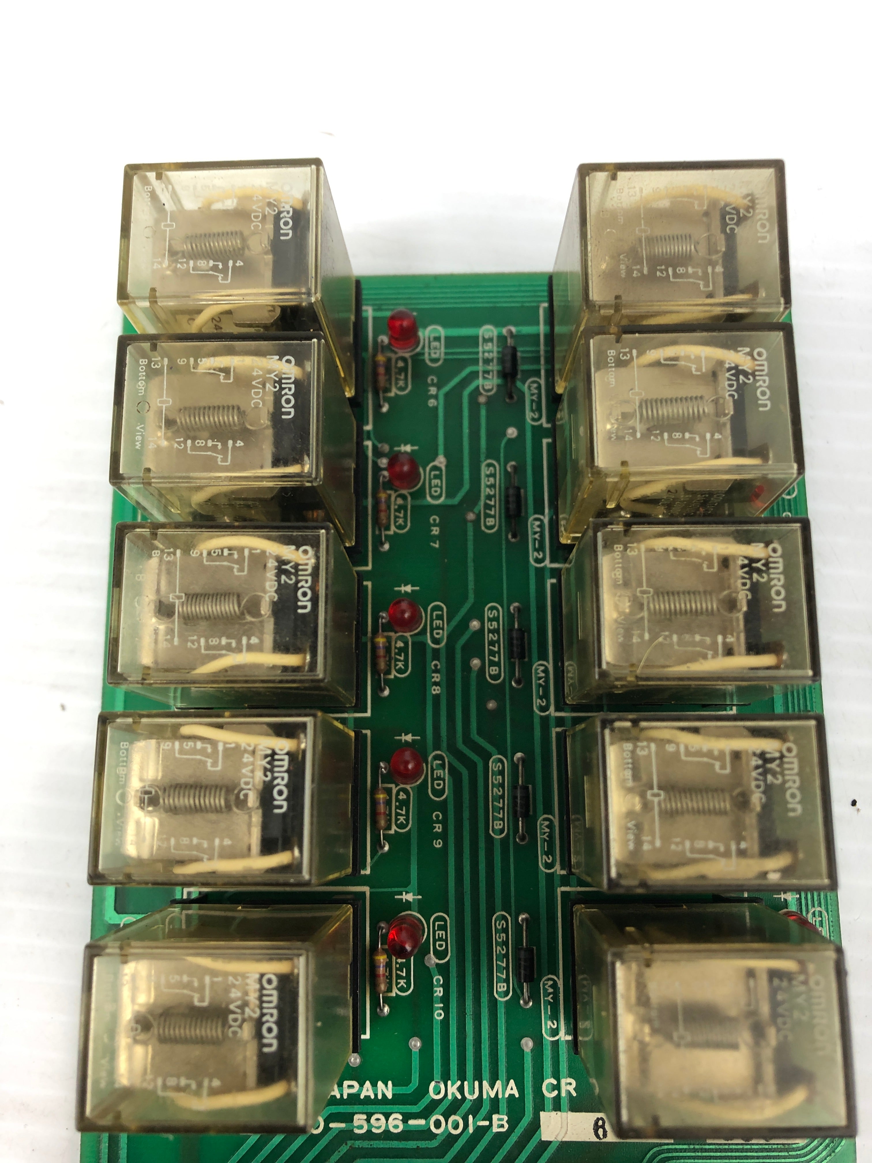 Okuma CR Cardi E3900-596-001-B Relay Board with 10 Relays