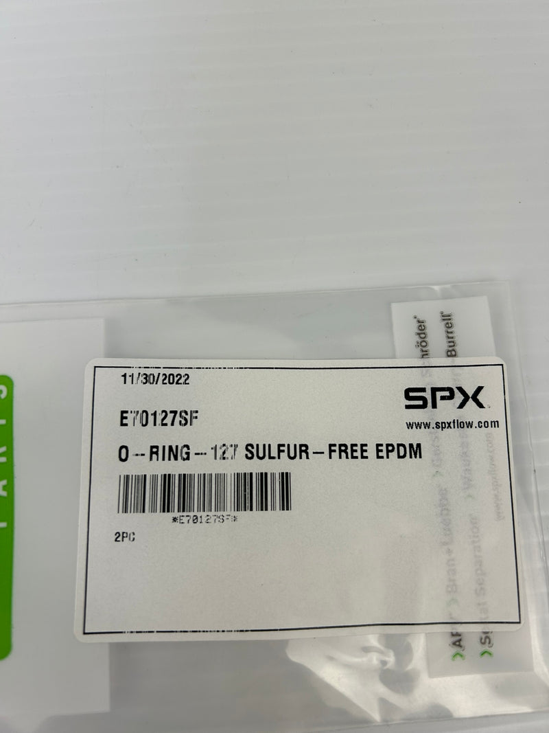 SPX E70127SF Sulfer-free EPDM O-Ring 127 - Lot of 2