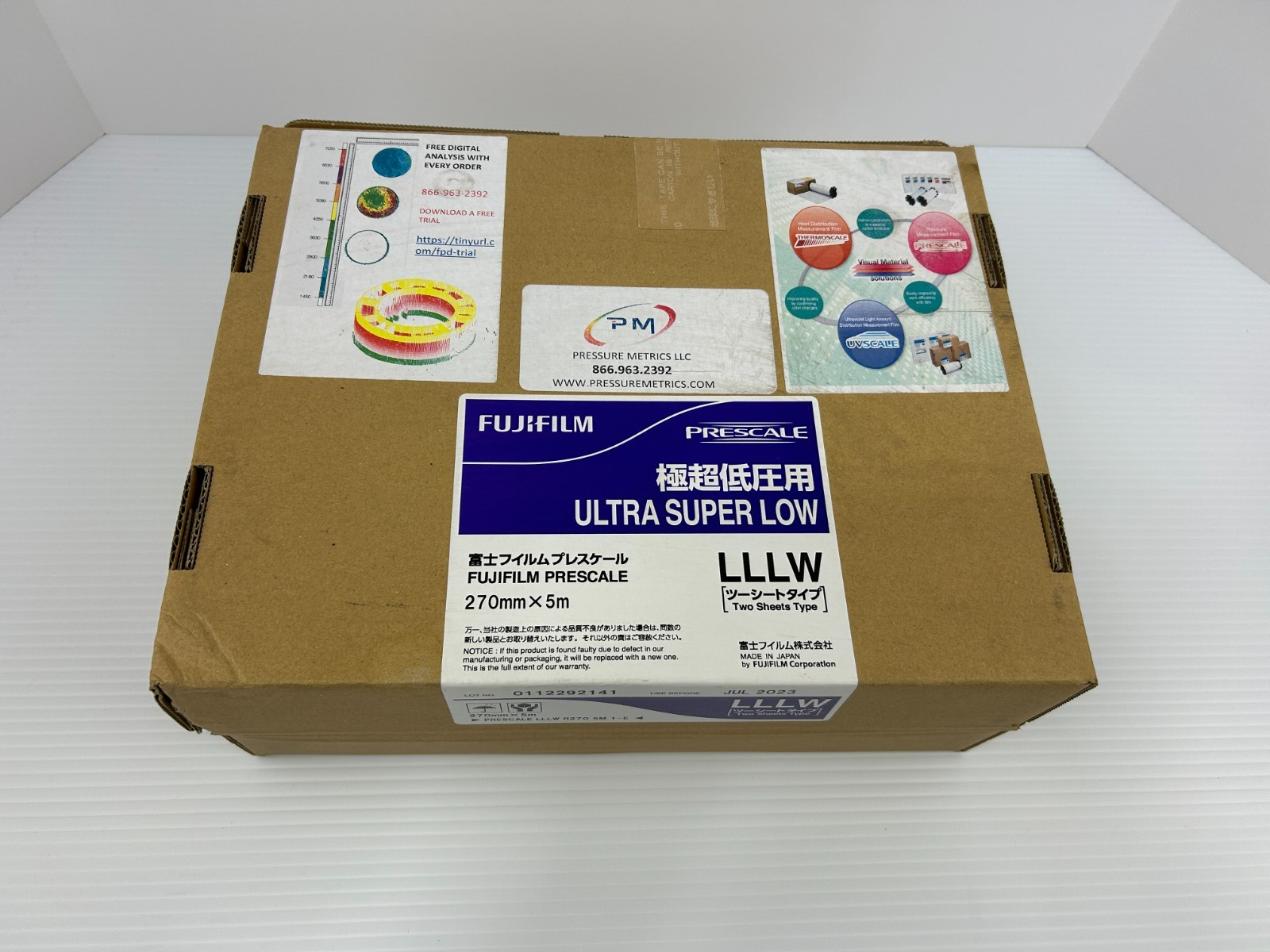 Fujifilm Prescale LLLW-R270-5M-1-E Ultra Super Low Film LLLW LLLW-R270 ...