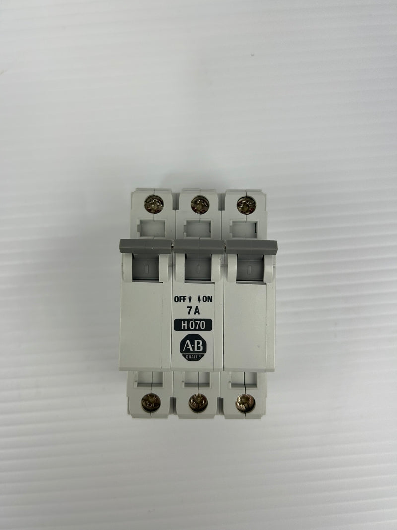 Allen Bradley 1492-CB3 Circuit Breaker Series B 3Pole 7A H070