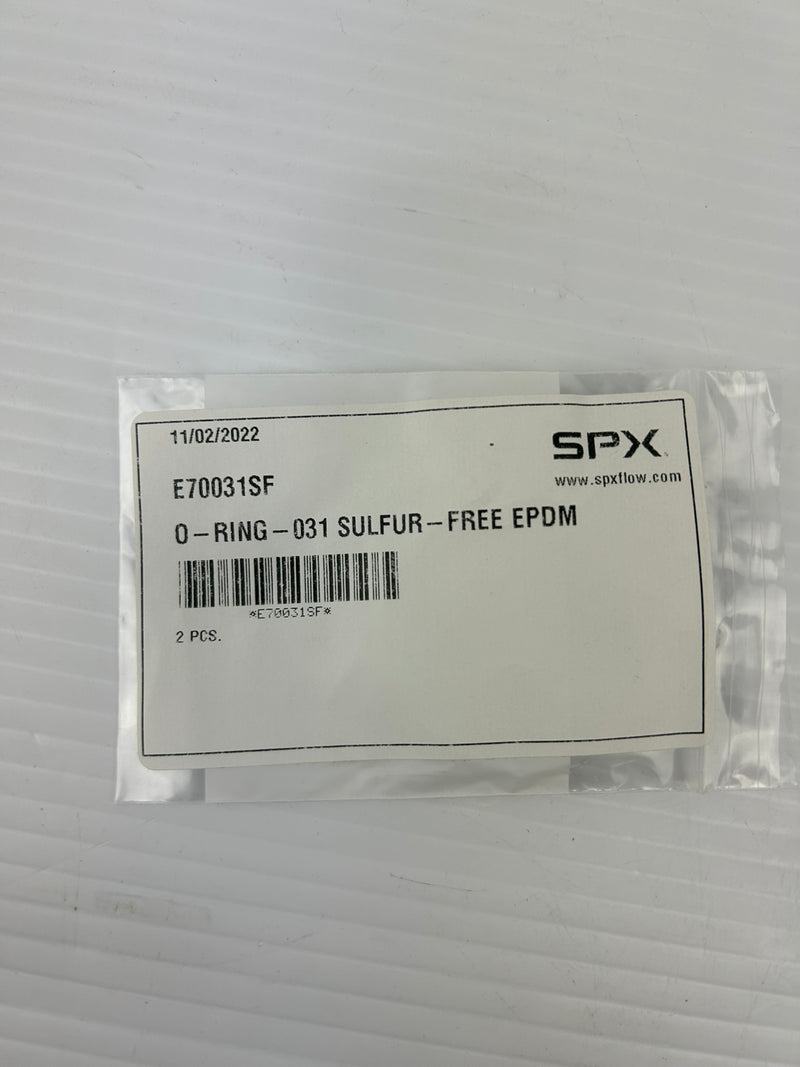 SPX E70031SF Sulfer-free EPDM O-Ring 031 - Lot of 2