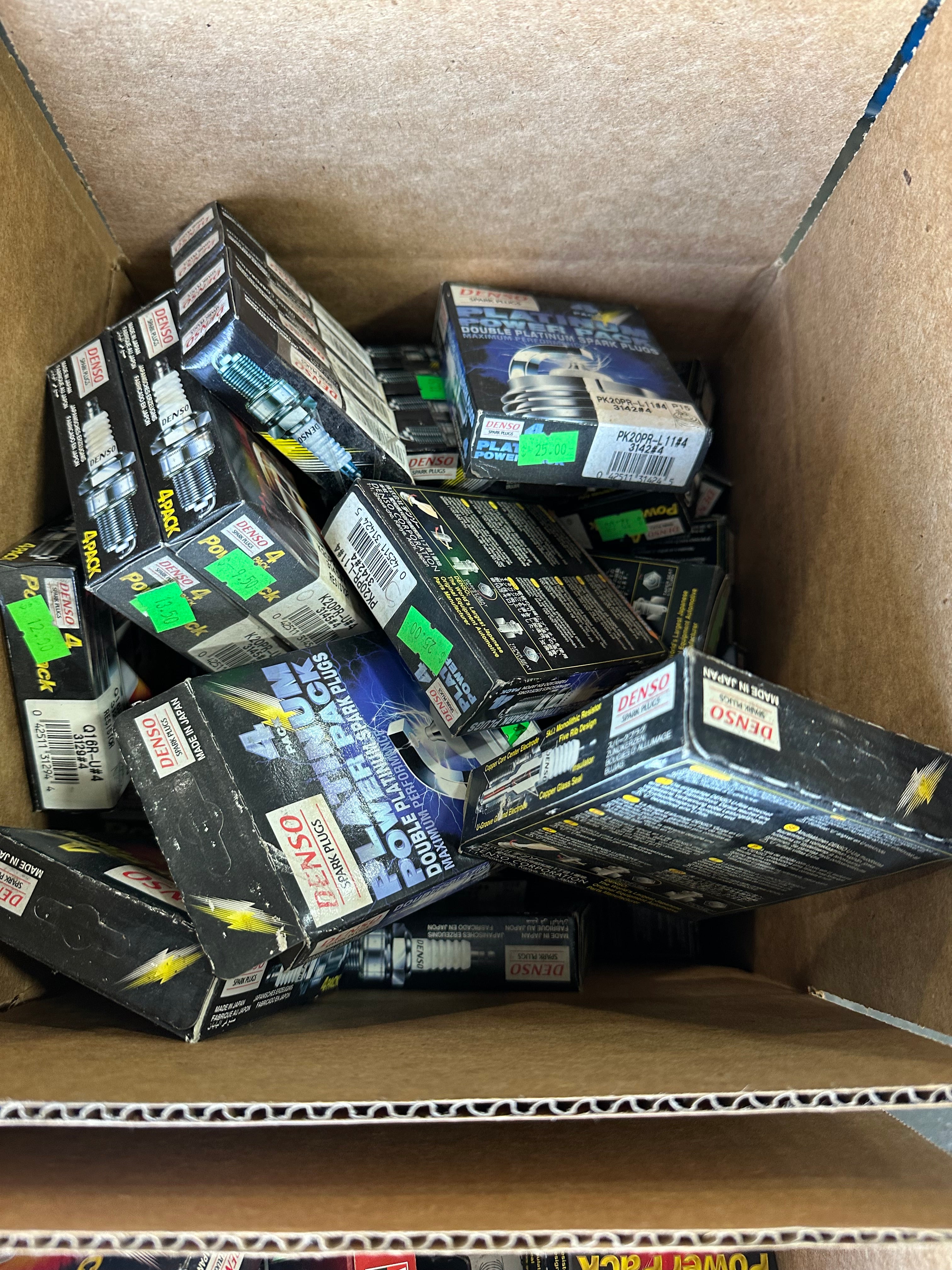 Huge Lot of Automotive Spark Plugs Champion, AC Delco, Autolite, Denso