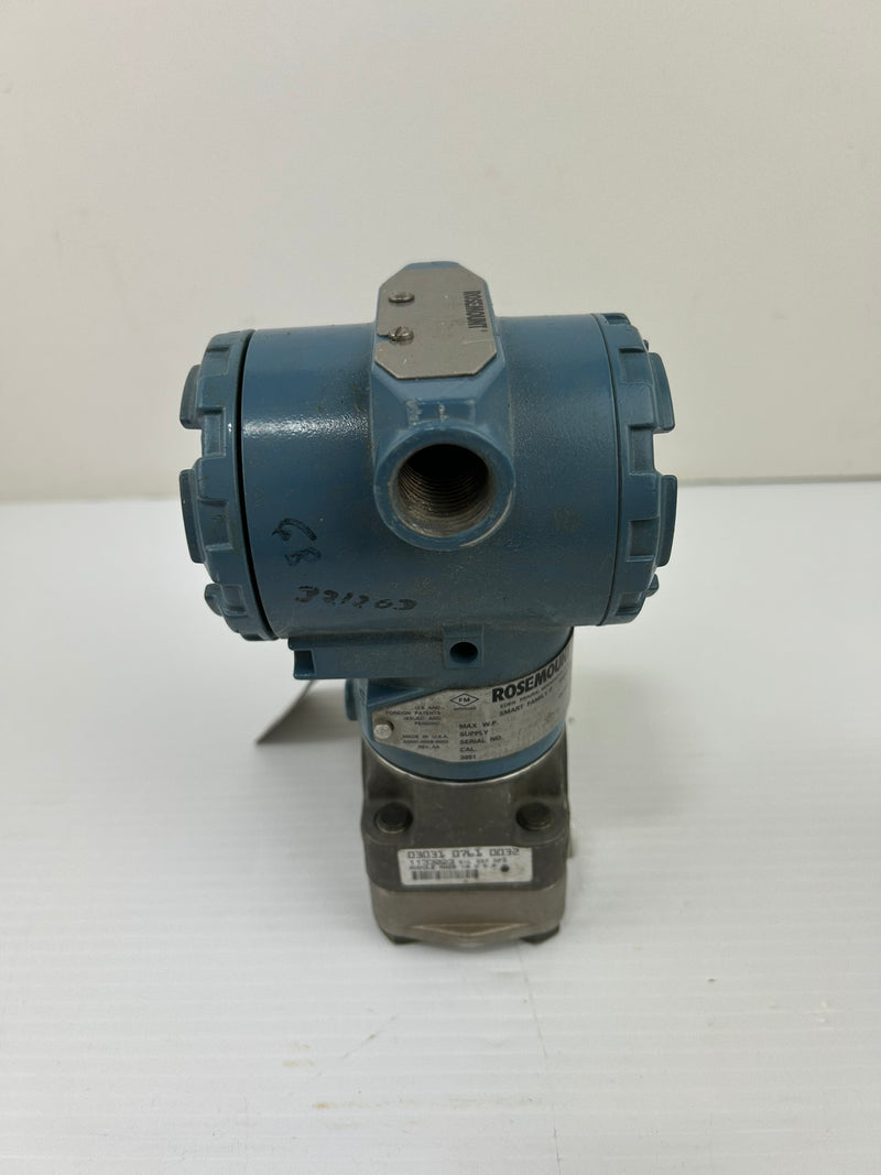 Rosemount 3051CG3A22A1AS1L4B4Q4 Smart Pressure Transmitter with Flanged Sensor