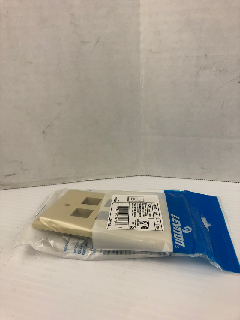 Leviton 100-41080-6IP Ivory Single Gang Wall Port 6P - Box of 25