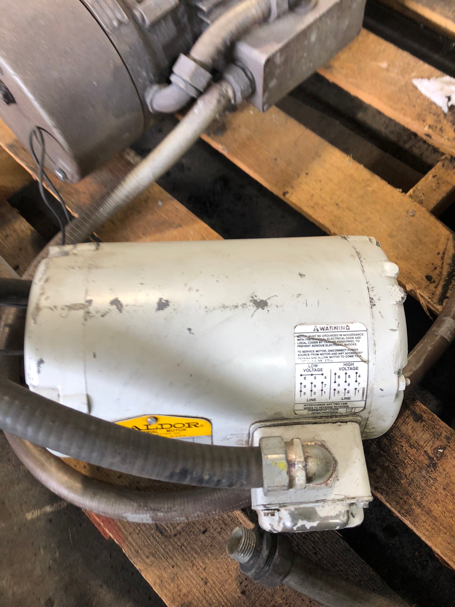 Baldor 34J106-3922G1 Industrial Motor 1/2 HP 3 PH