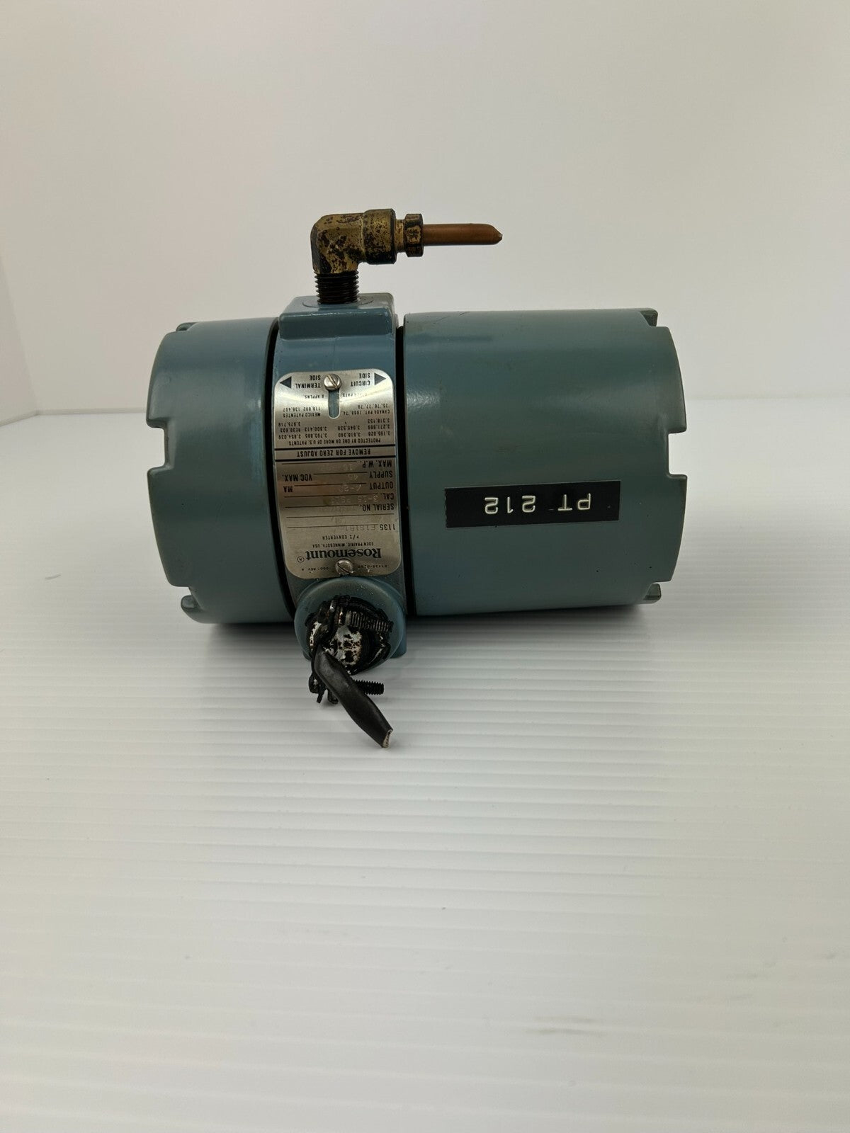 Rosemount 1135F1S1B1 Pressure Transmitter CAL. 3-5 PSIG 4-20mA 45 VDC Max 15 PSI