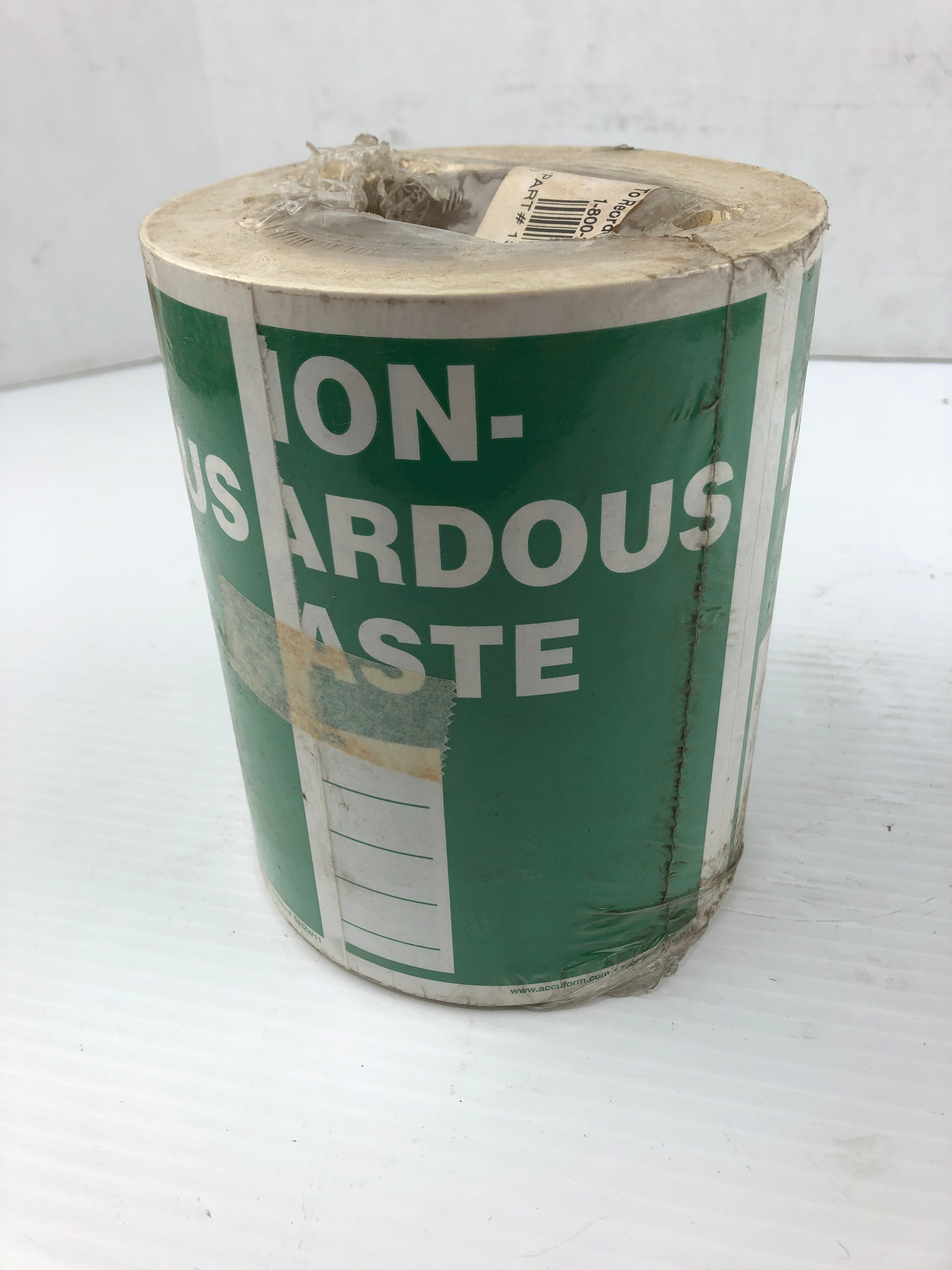 Non-Hazardous Waste Sticker Roll Green Accuform 131535PR MHZW11