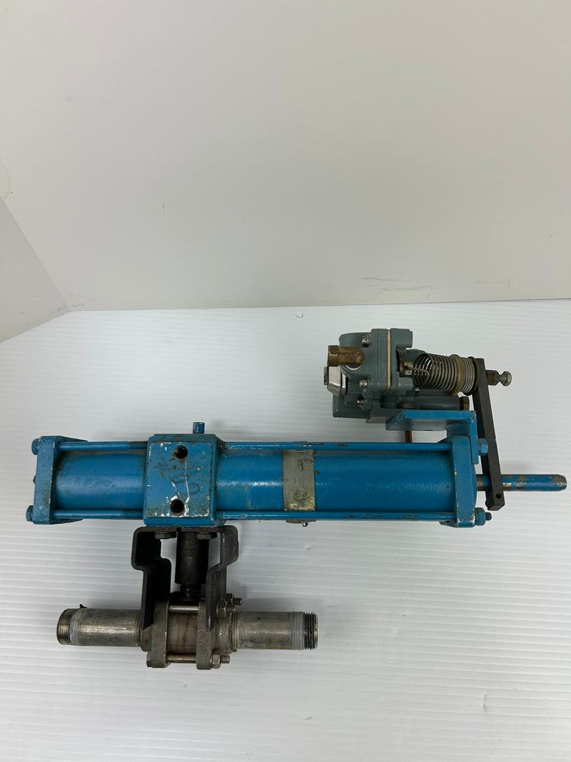 Contromatics 200SRP Pneumatic Actuator & Moore 12372-74N/10LB Valve Positioner