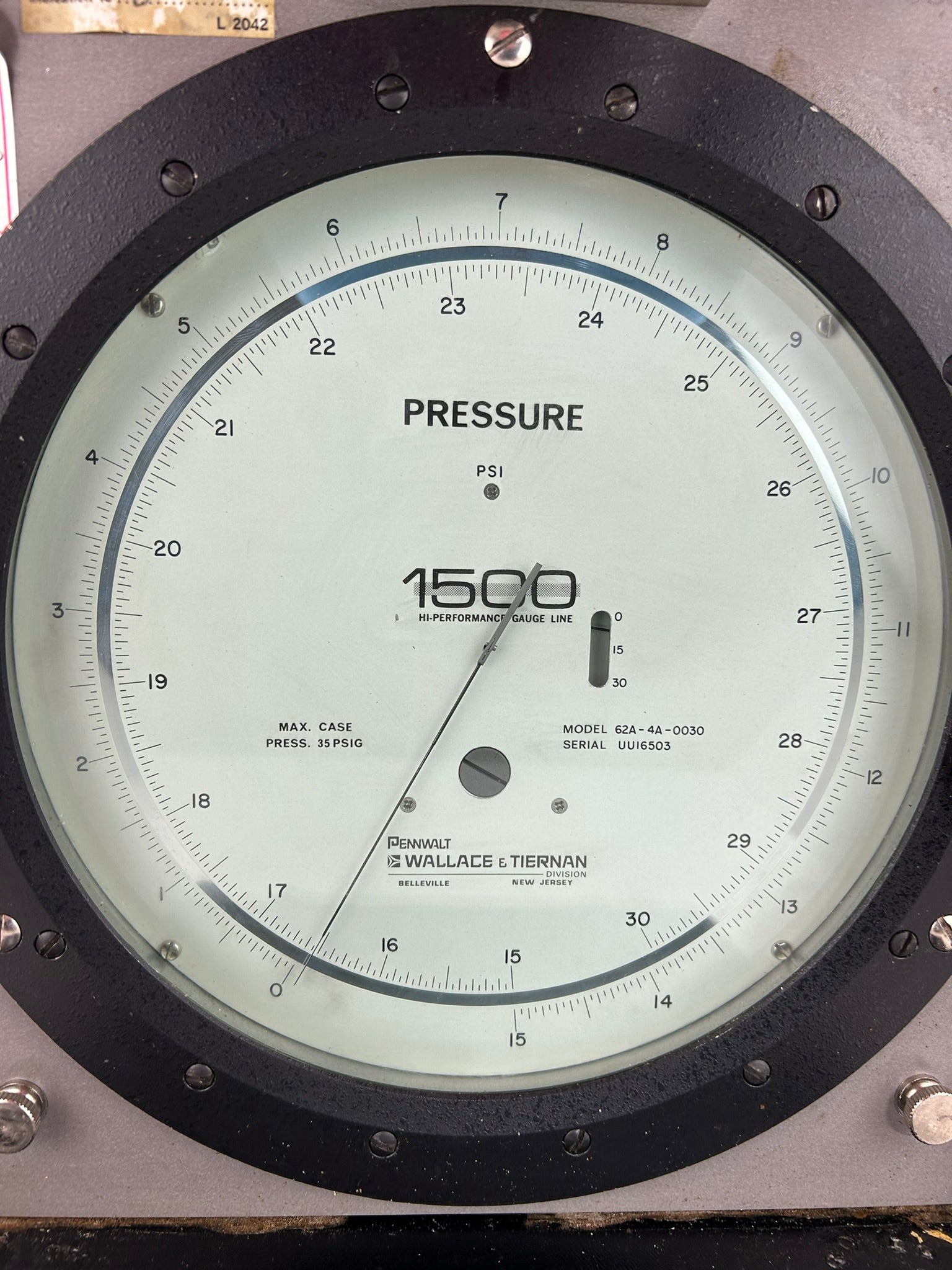 Wallace & Tiernan 62A-4A-0030 1500 High Performance Pressure Gauge 0-35 PSIG